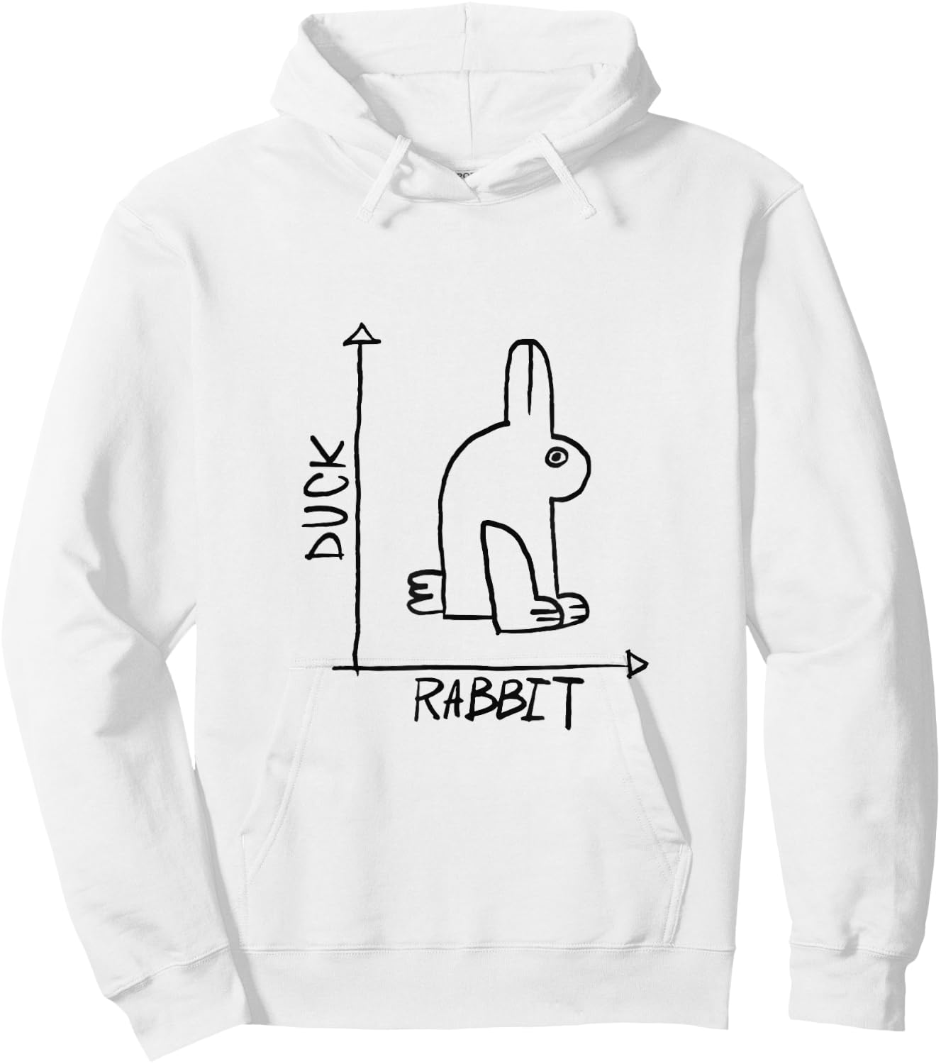 Funny Rabbit or Duck Shirt Animal Diptych Rabbit Hoodie - Hoodie | White