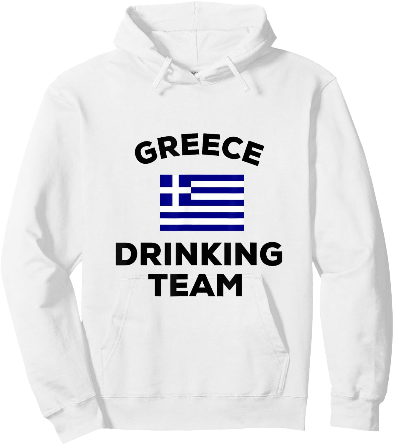 Funny Greece Drinking Team Beer Drunk Greek Flag Party Gift Hoodie - Hoodie | White