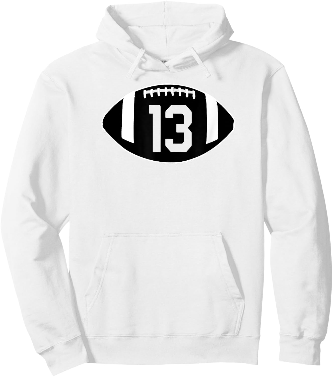 Football Jersey Number 13 Jersey Art-Player Number Hoodie - Hoodie | White