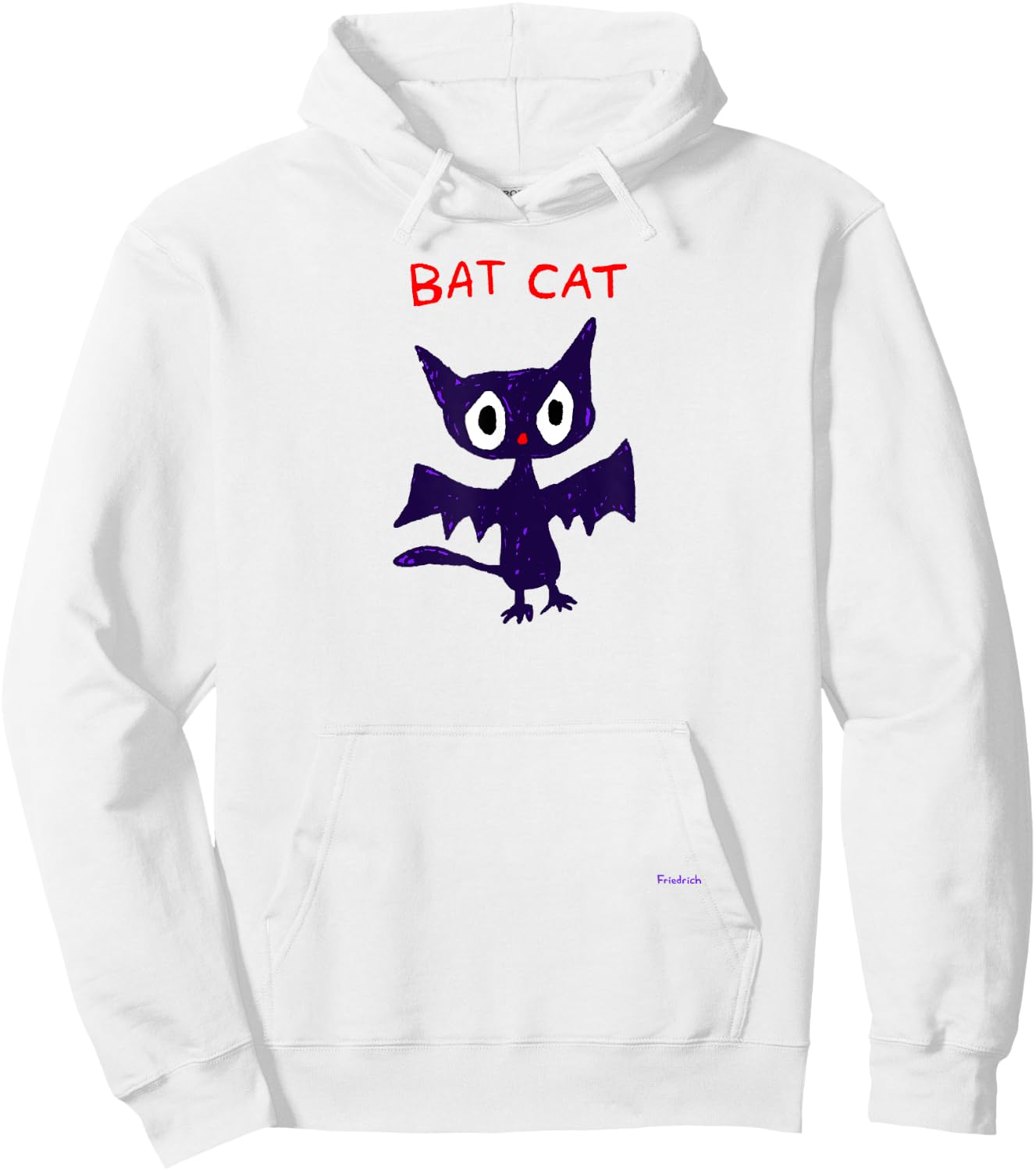 Bat Cat Night Monster Hoodie - Hoodie | White