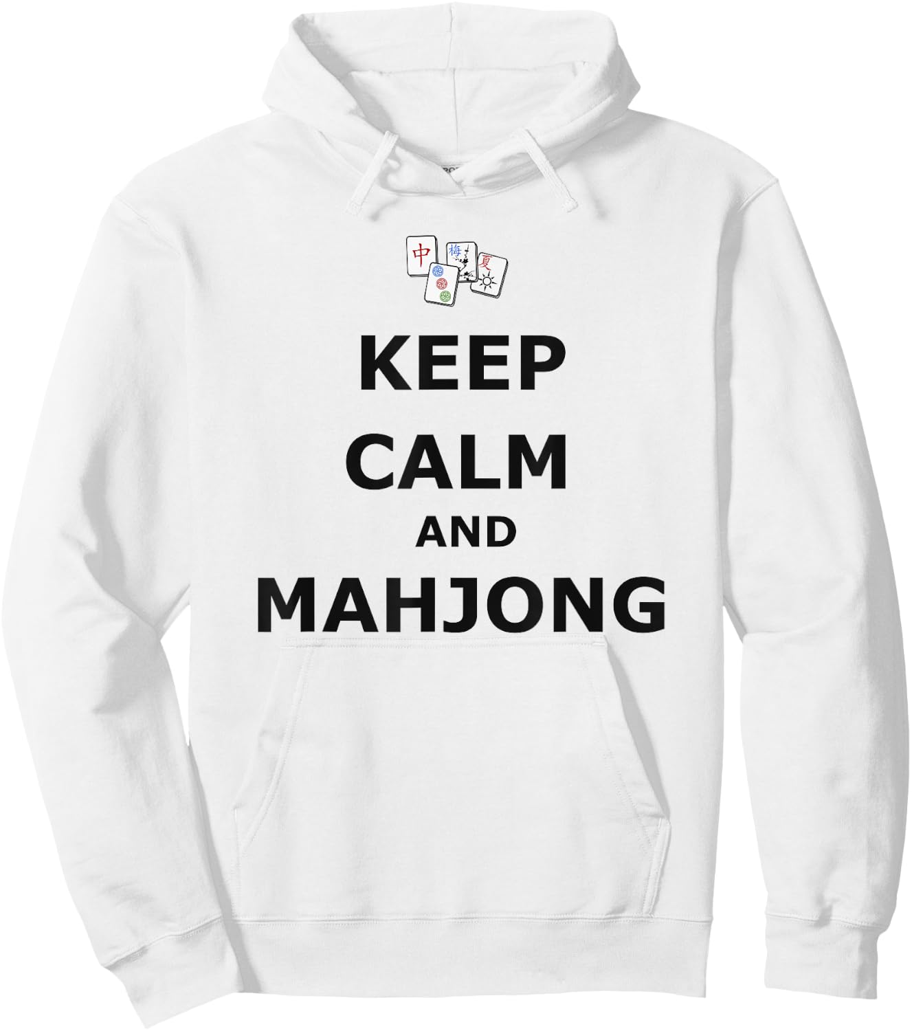 Keep Calm and Mahjong Hoodie - Hoodie | White