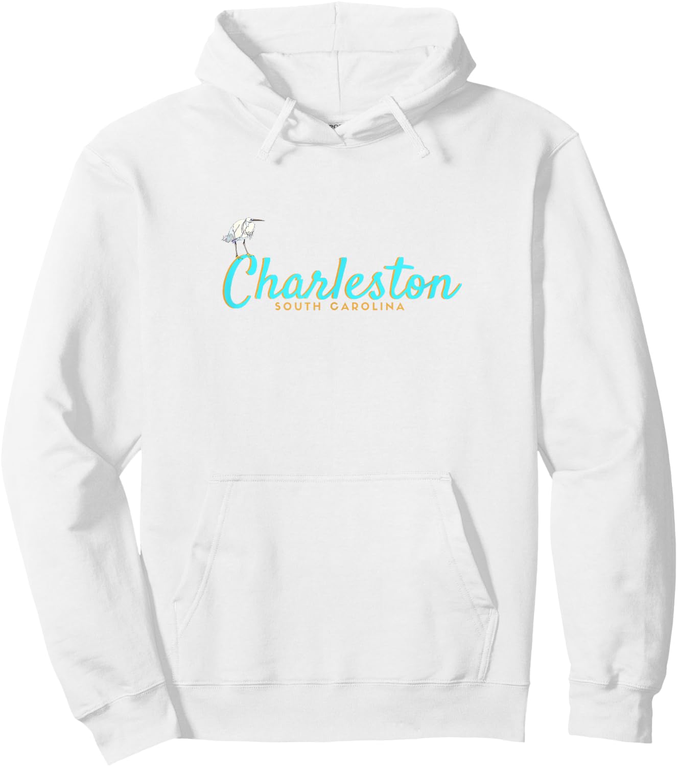 Charleston SC , South Carolina Egret Hoodie - Hoodie | White