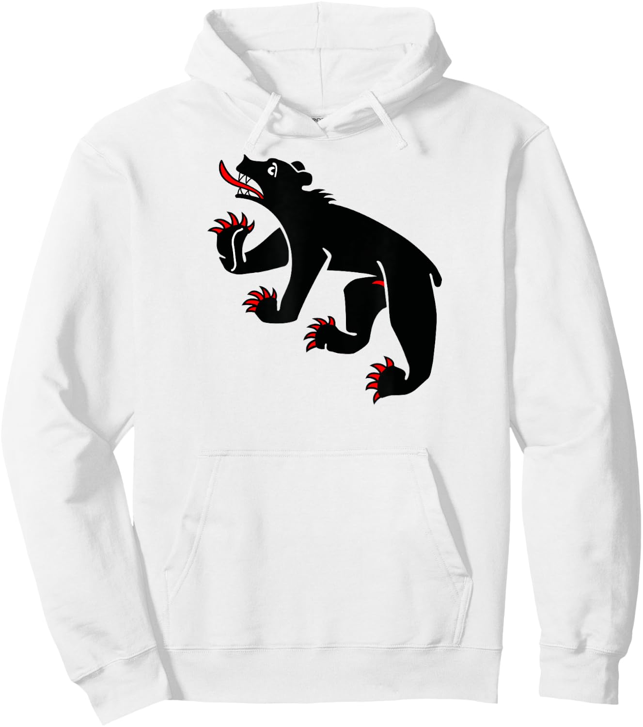 Bern Bear - Swiss City and Canton Crest Hoodie - Hoodie | White