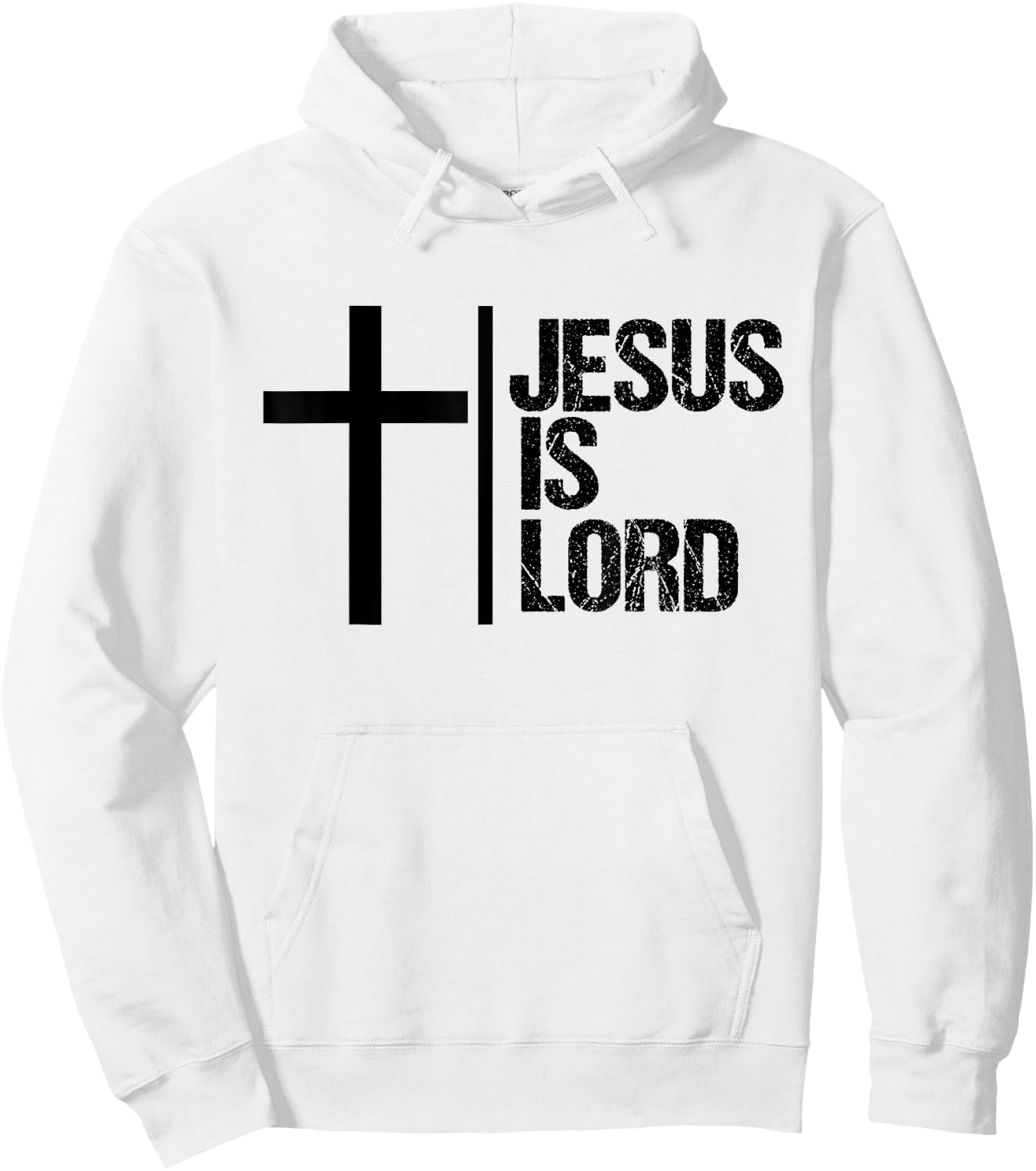 Jesus is Lord Cross Faith Christian Bible God Holy Hoodie - Hoodie | White