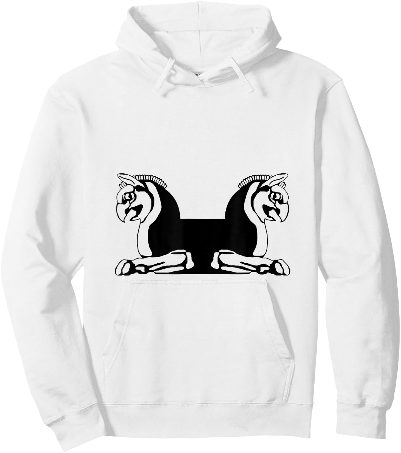 Persepolis Takht-e Jamshid: Homa The Bird of Happiness Hoodie - Hoodie | White