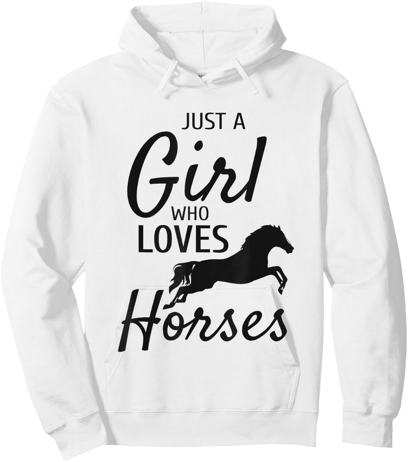 Just A Girl Who Loves Horses Riding Gifts Girls Horse Hoodie - Hoodie | White