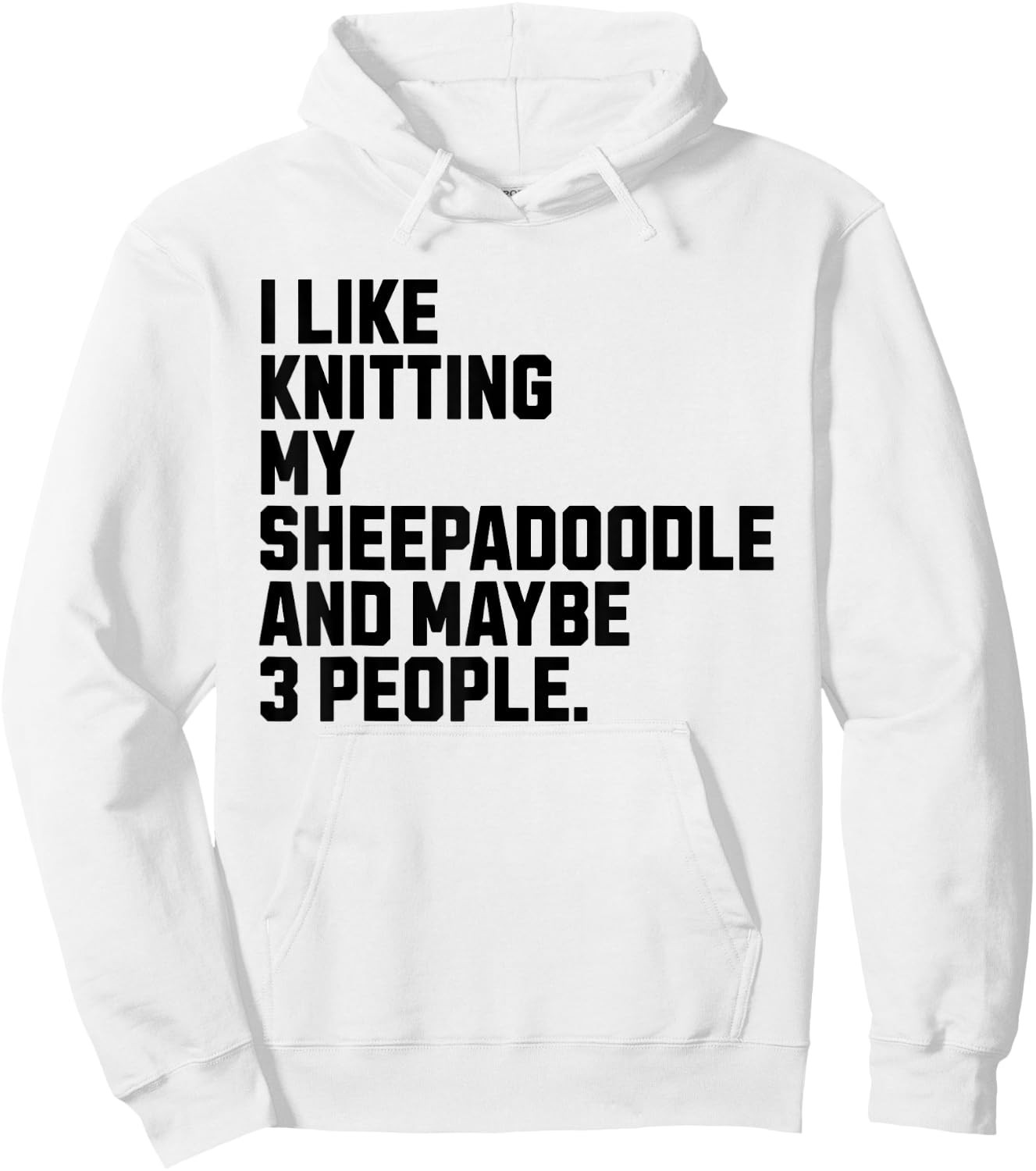 Sheepadoodle Dog Owner Knitting Lover Funny Knitter Hoodie - Hoodie | White