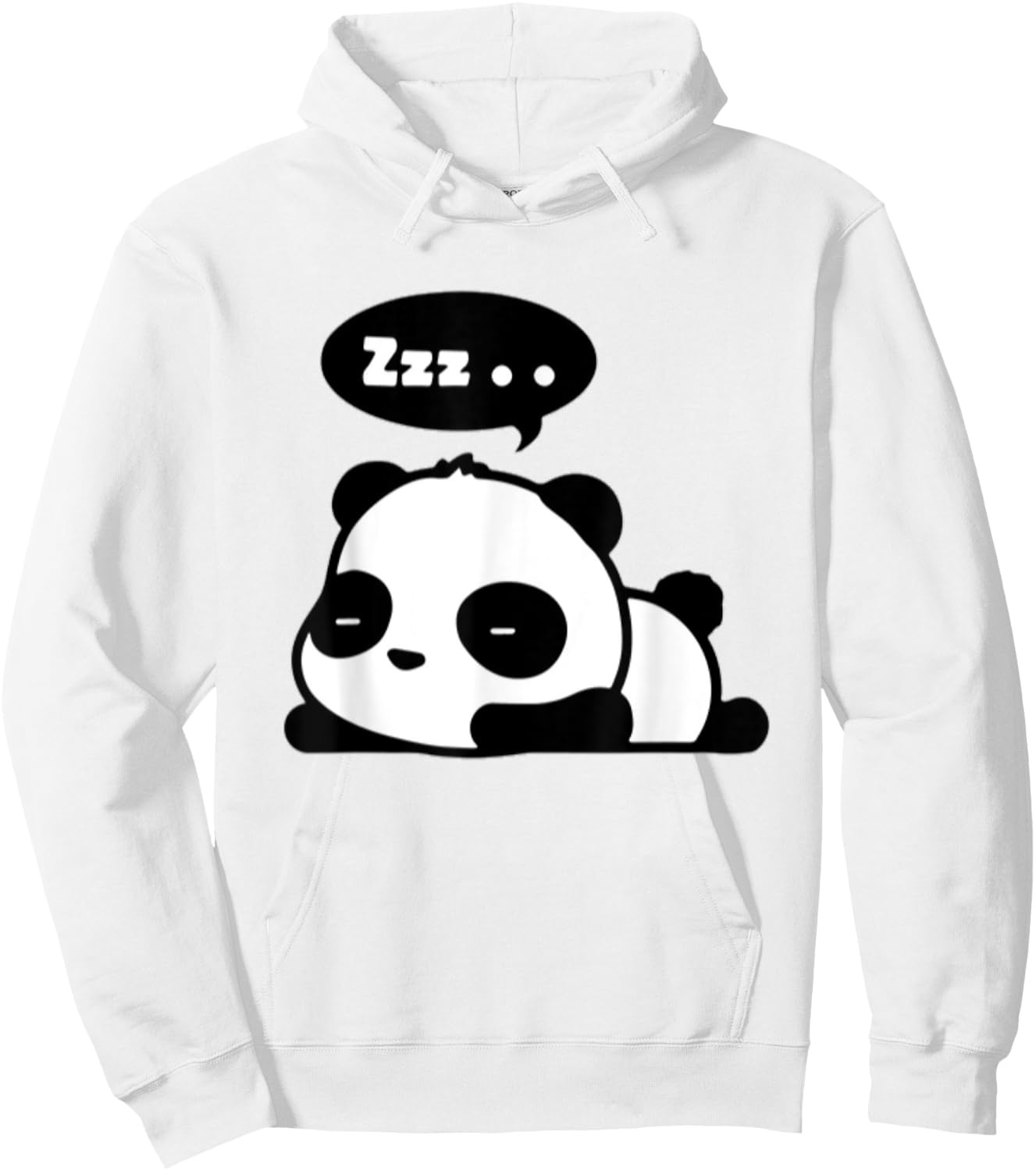 Sleeping Panda | Adorable Cute Panda Cartoon Zzz Hoodie - Hoodie | White