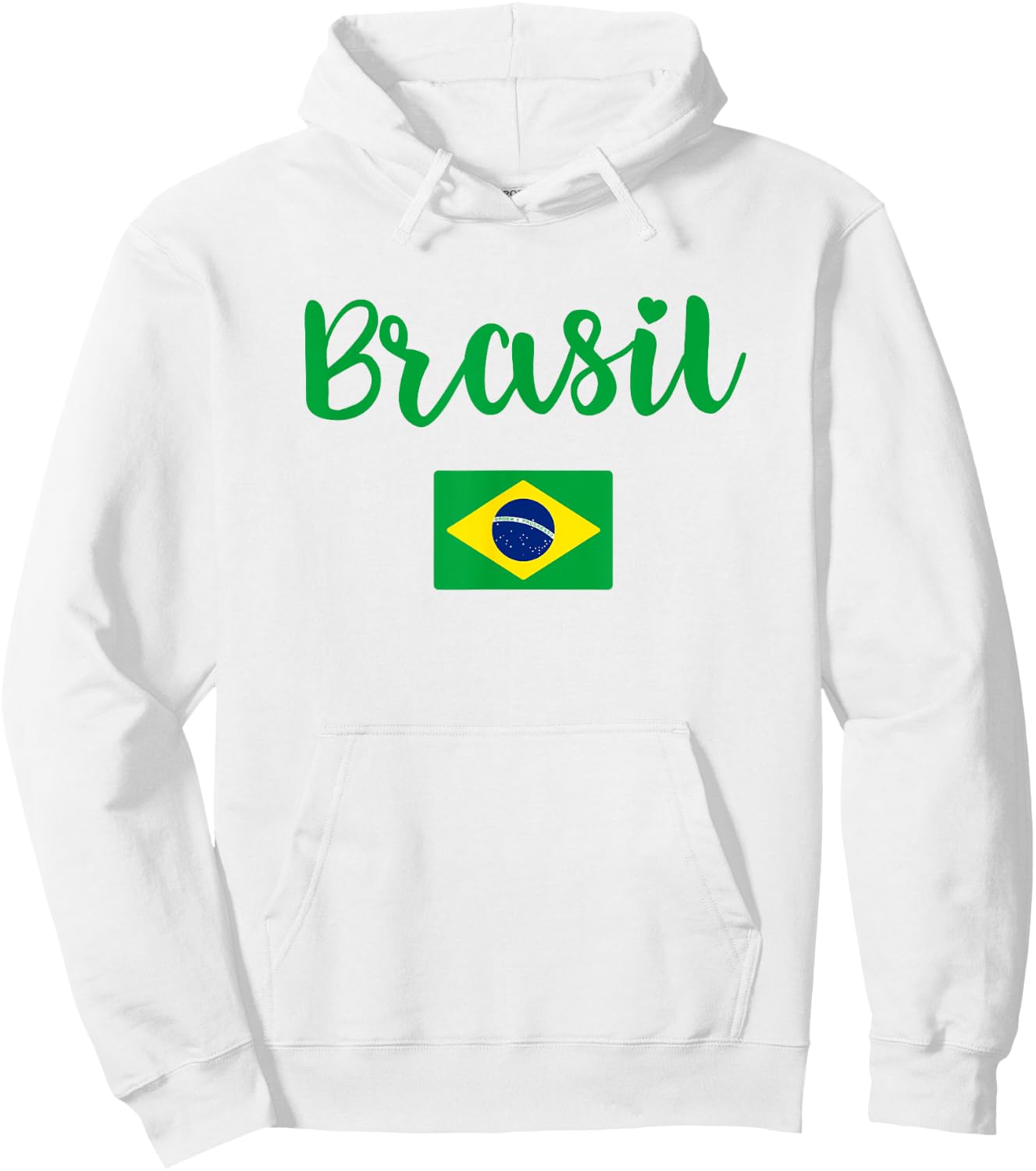 Brazilian Flag of Brazil Souvenir Women Girls Kids Brasil Hoodie - Hoodie | White
