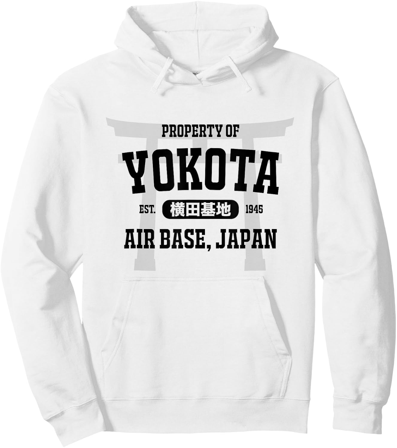 Military : Property of Yokota Air Base (Black) Hoodie - Hoodie | White