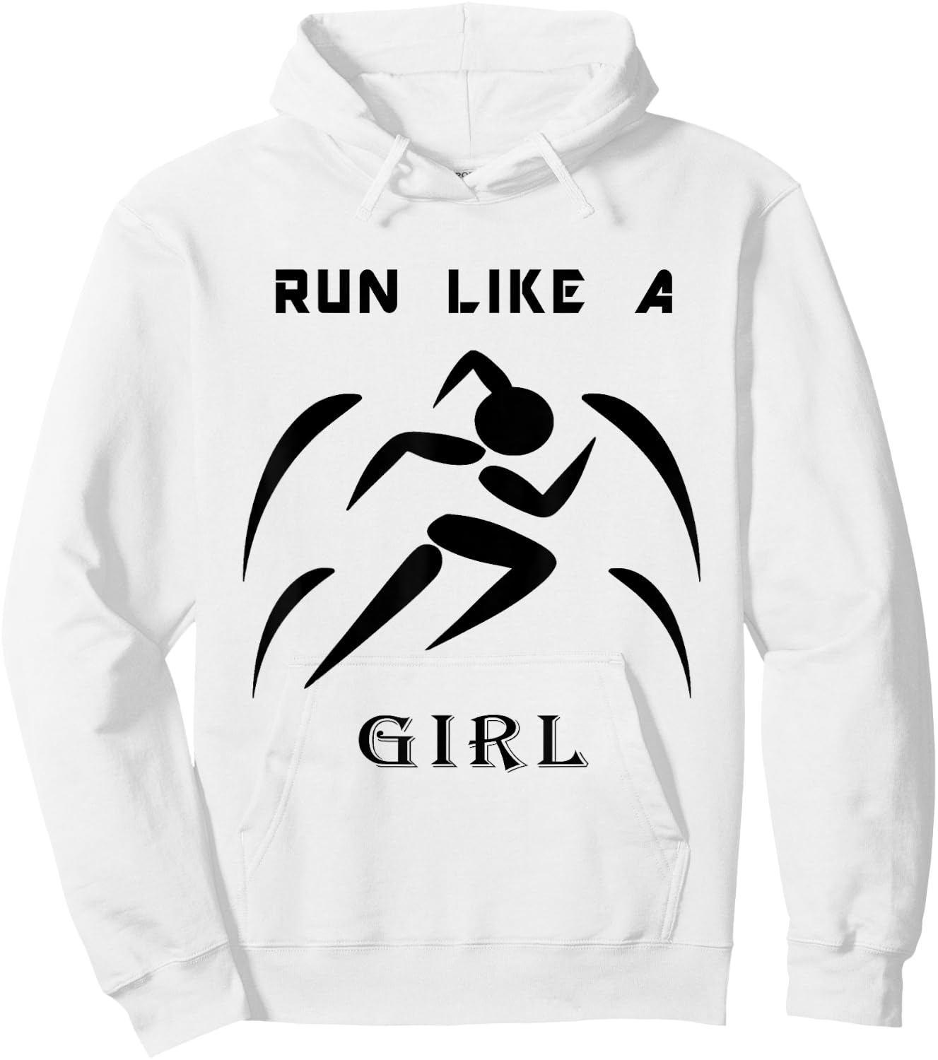 Workout Women's Shirt Run Like A Girl Fitness Athlete Gift Hoodie - Hoodie | White
