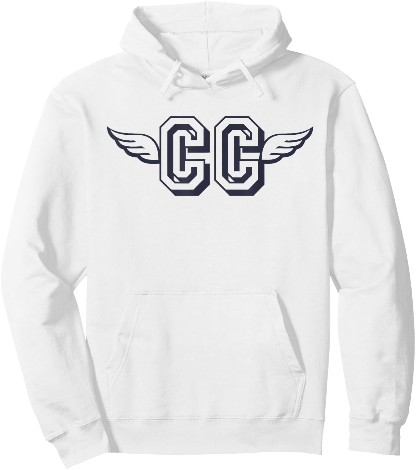 Retro CC Cross Country Running Wings Logo Hoodie - Hoodie | White
