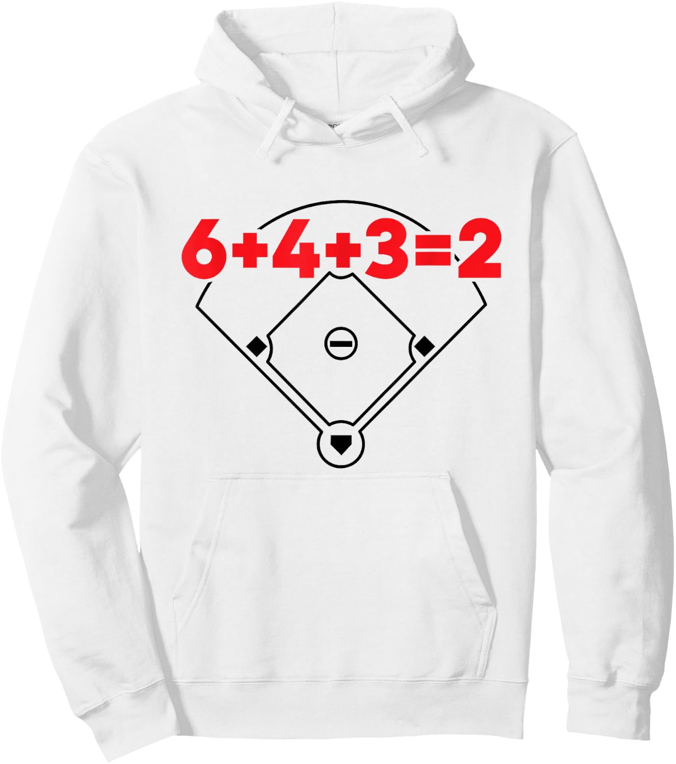 6432 Baseball Double Play Numbers Field Math Equation Hoodie - Hoodie | White