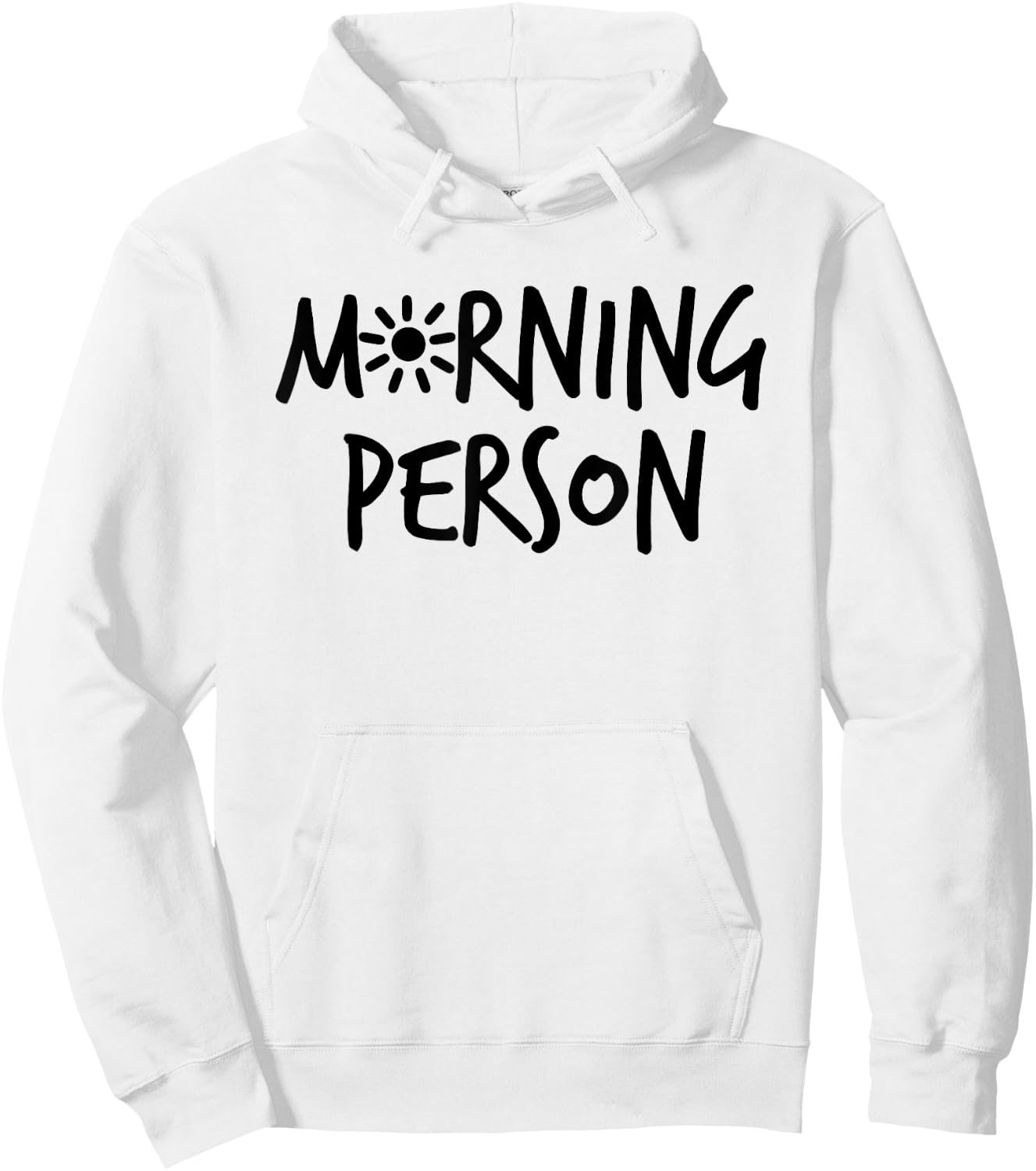 Morning Person Graphic Design Hoodie - Hoodie | White