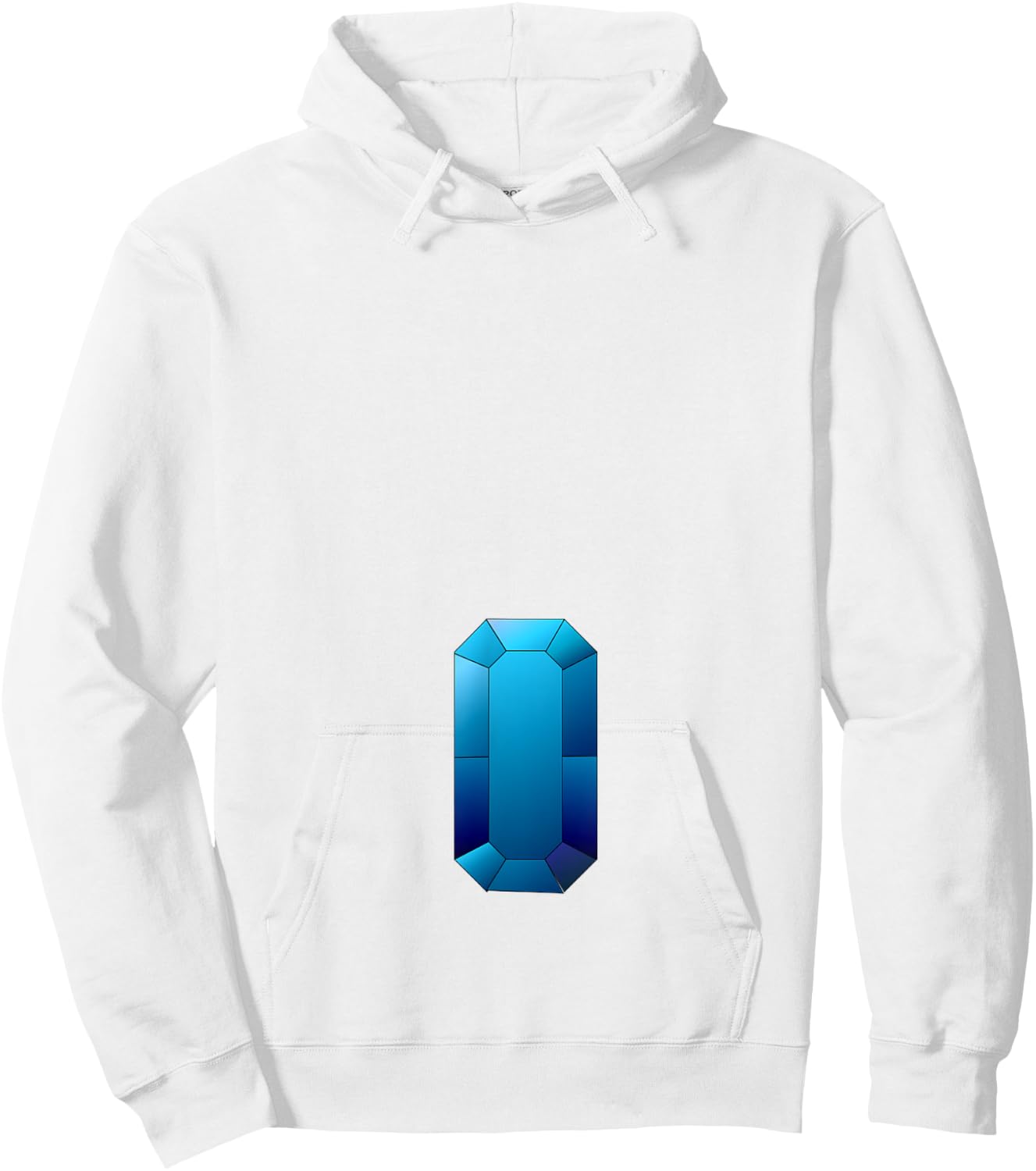 Troll Costume - Gem Belly Button Hoodie - Hoodie | White