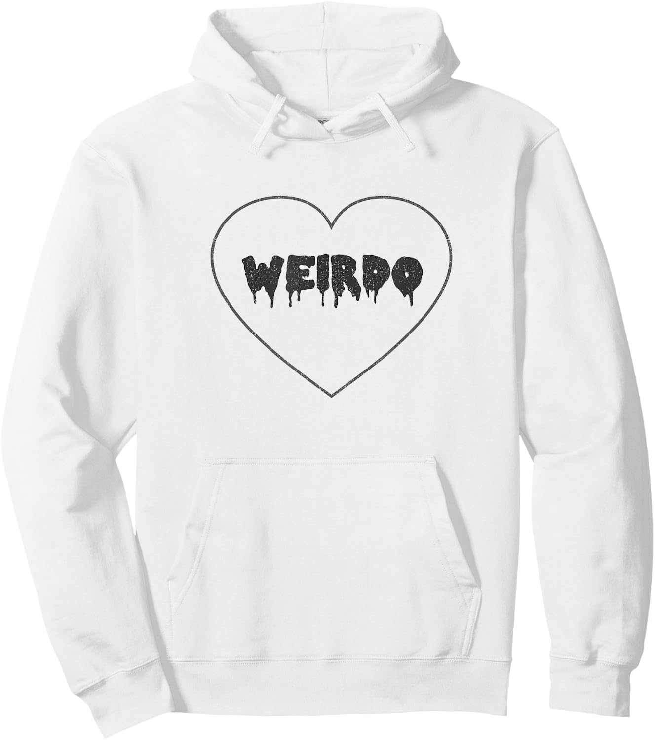Pastel Goth Kawaii Weirdo Vintage Heart Drip Hoodie - Hoodie | White