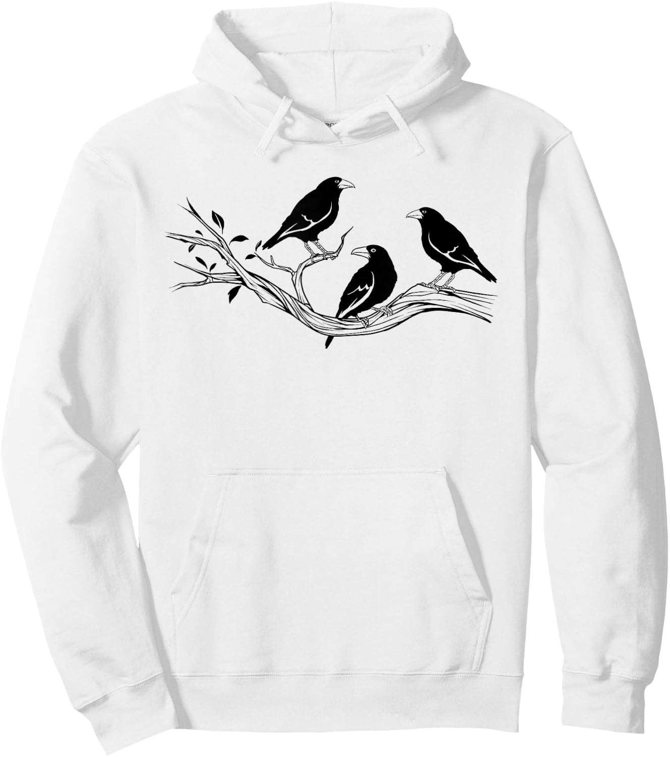 Cool Crow Bird Watching Shirt Raven Birding Gift Hoodie - Hoodie | White