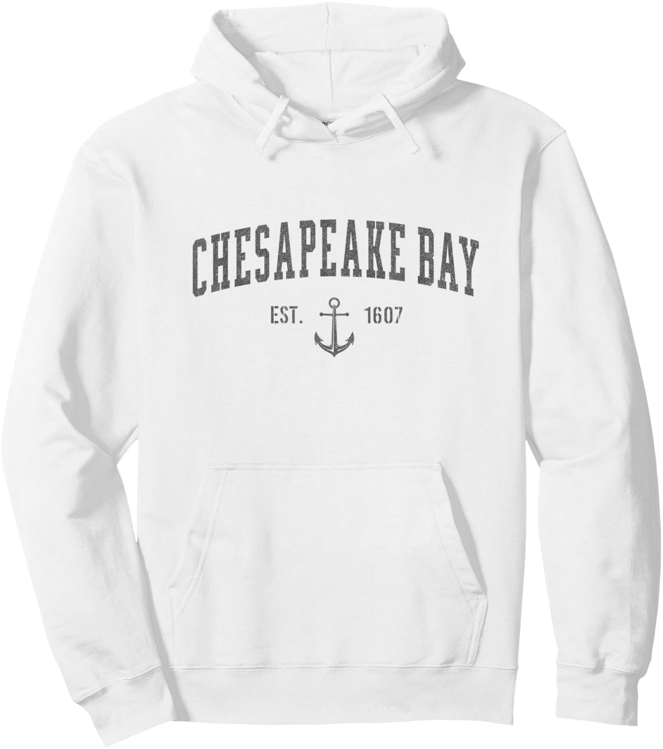 Chesapeake Bay Maryland, Men , Vintage Retro Hoodie - Hoodie | White