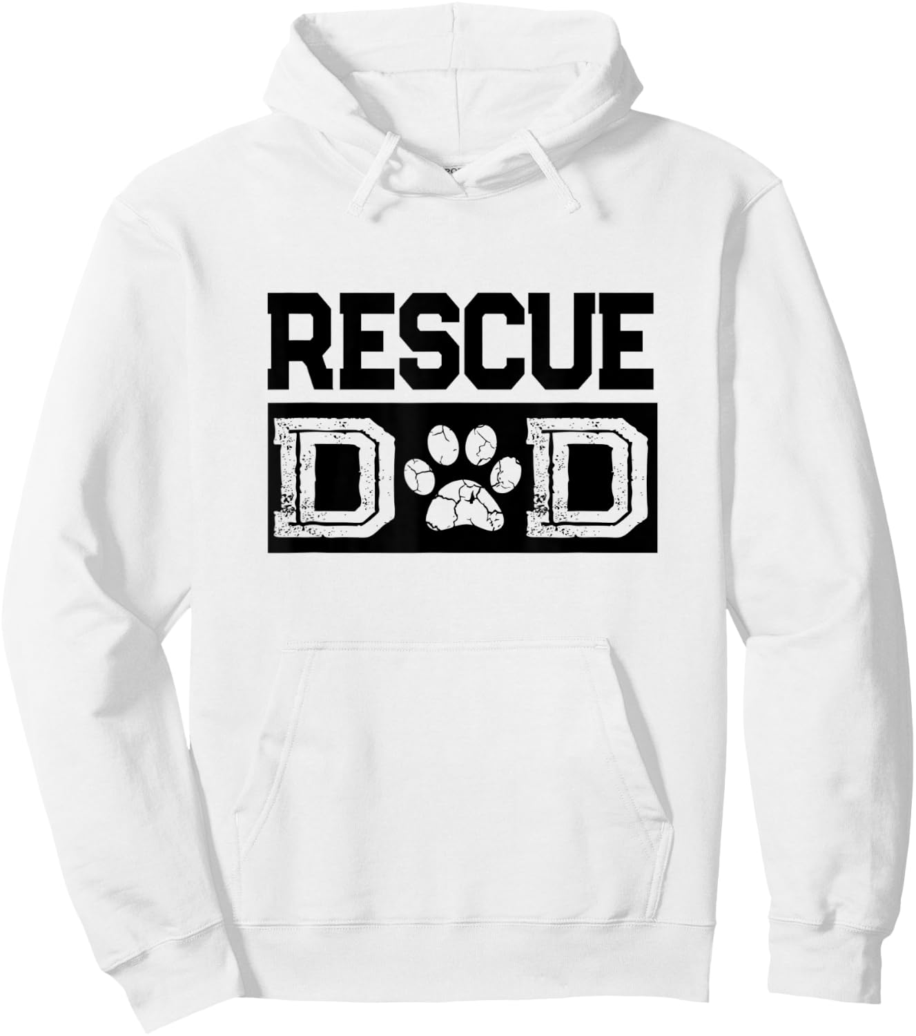 Retro Rescue Dad Dog Doggie Foster Parent Gift Hoodie - Hoodie | White