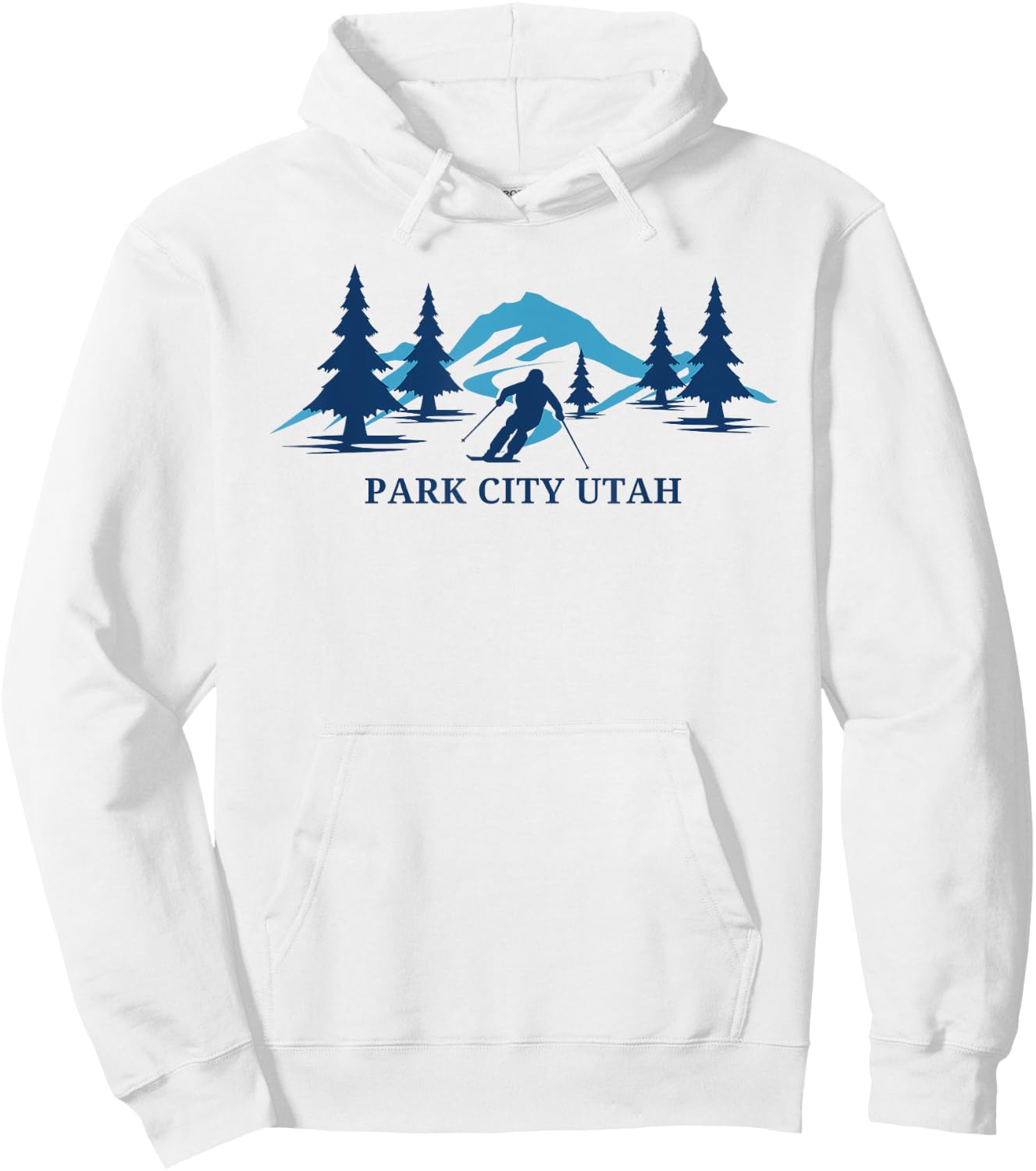 Park City Utah Ski Resort Mountains Hoodie - Hoodie | White
