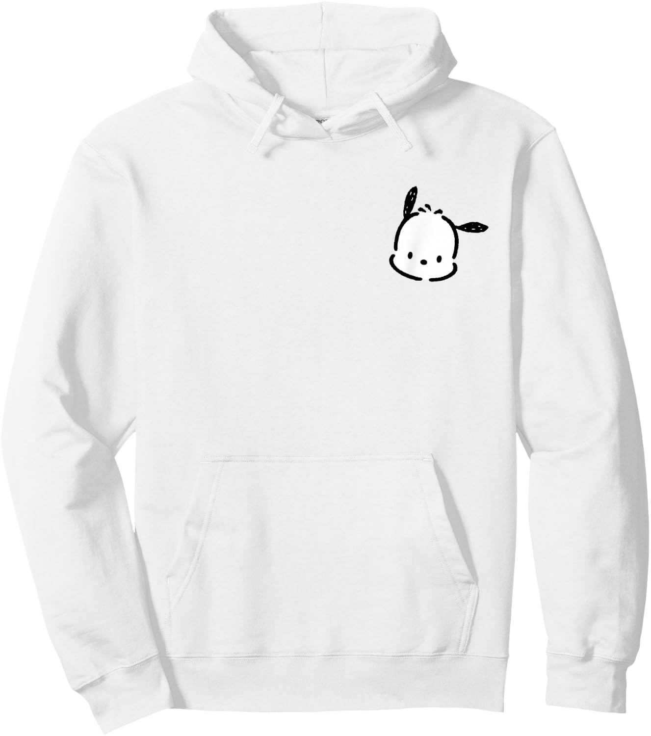 Pochacco Front and Back Logo Shirt Hoodie - Hoodie | White