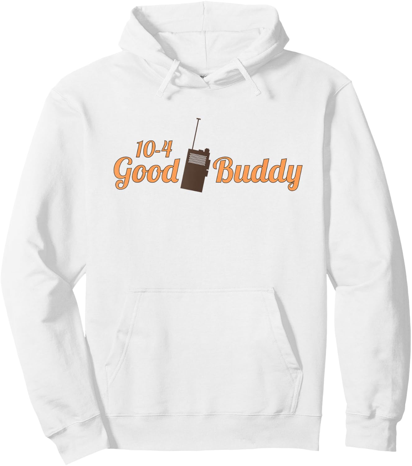 10-4 GOOD BUDDY CB Radio Semi Trucker Graphic Hoodie - Hoodie | White