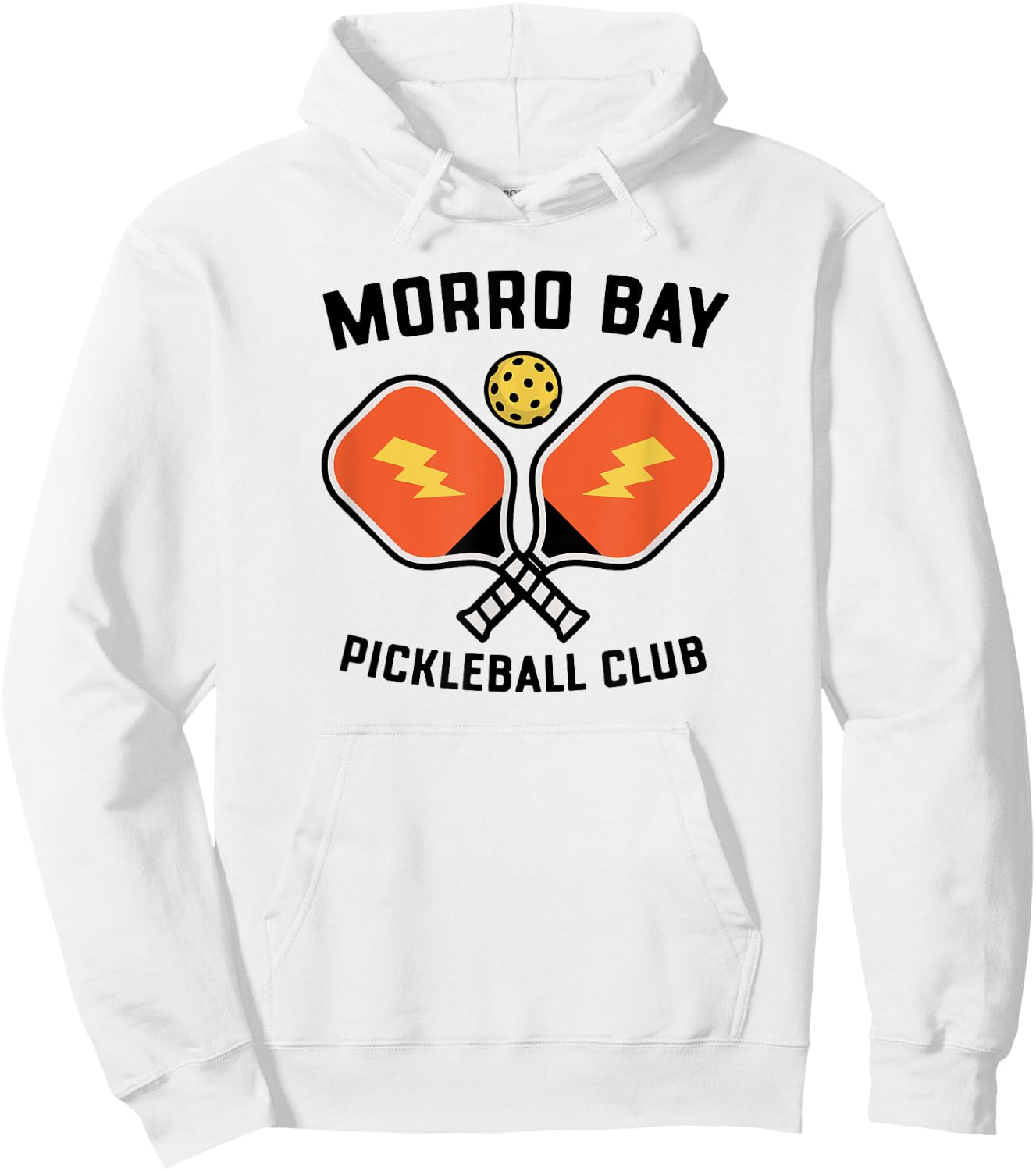Morro Bay Pickleball Club Pickle Ball Team Retro Hoodie - Hoodie | White