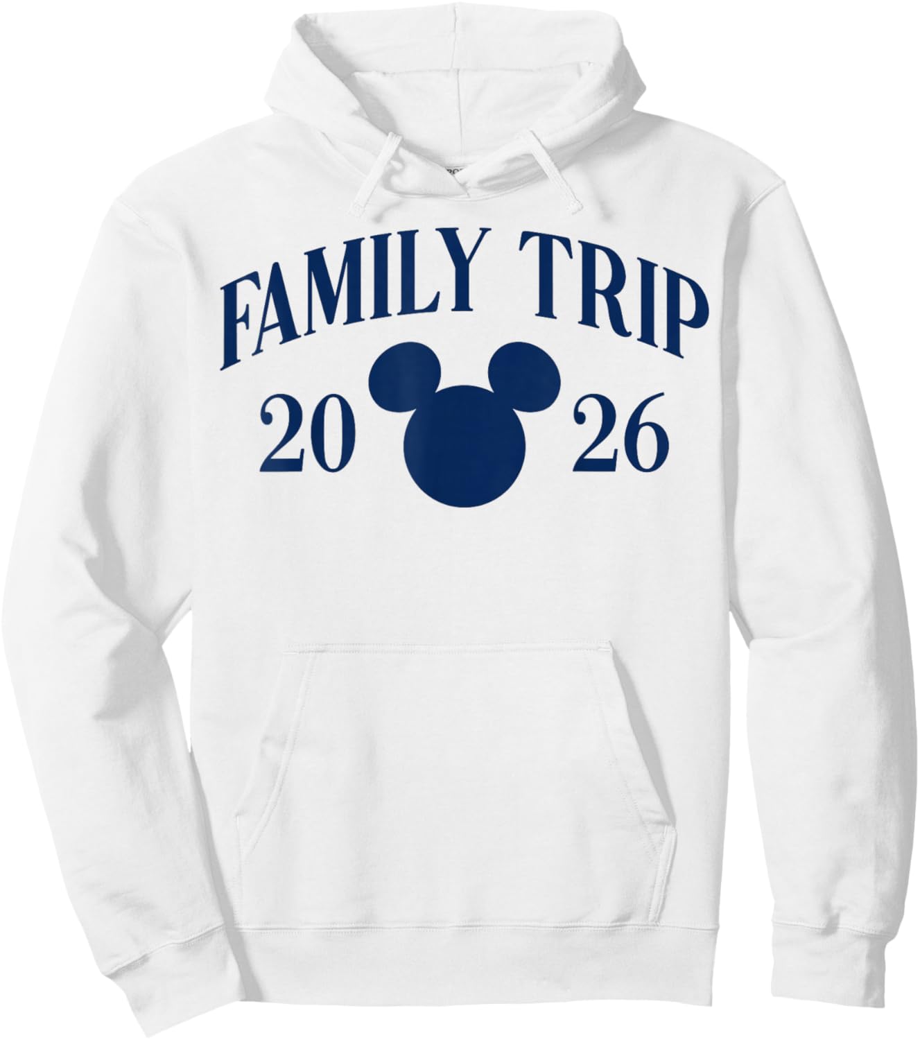 Disney Mickey and Friends Family Trip 2026 Blue Silhouette Hoodie - Hoodie | White