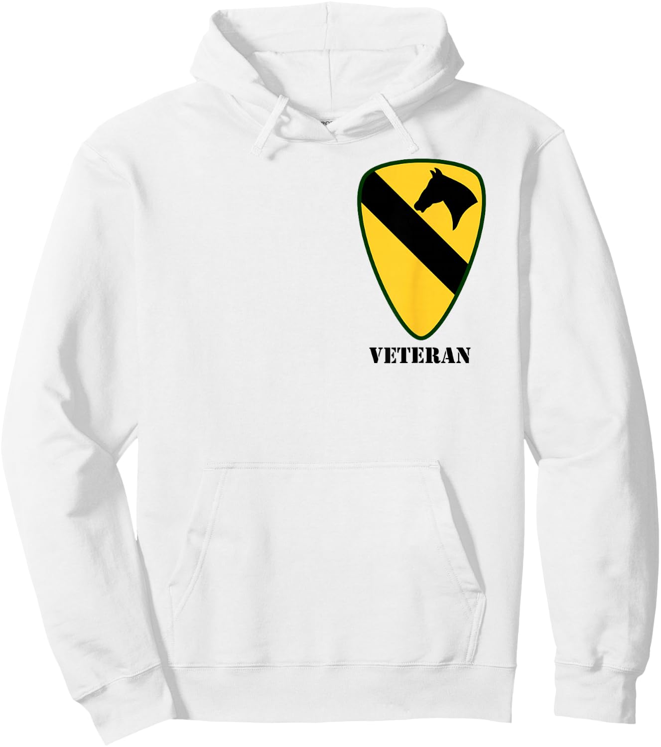 1st Cavalry Shirt - 1st CAV Shirt - Veteran (White) 1.5X Hoodie - Hoodie | White