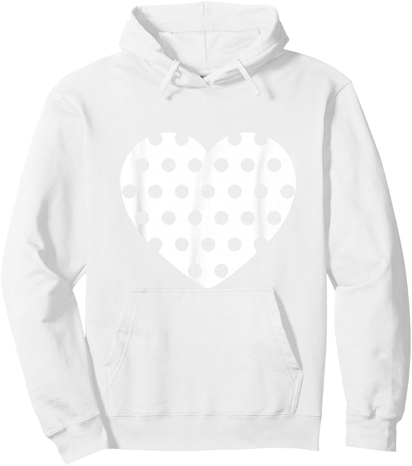 Polka Dots Heart Hoodie - Hoodie | White
