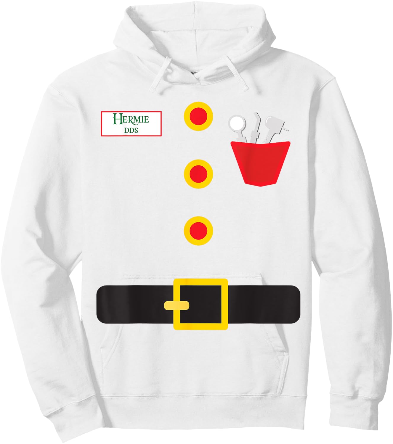 Elf Dentist Funny Christmas Hoodie - Hoodie | White
