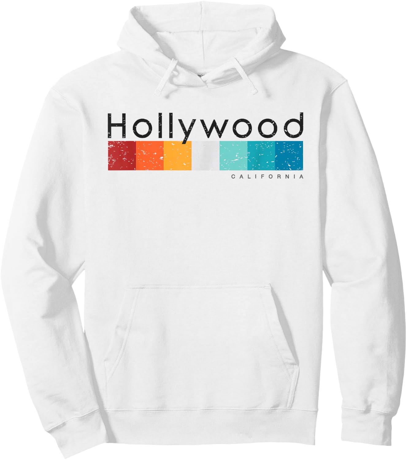 Vintage Hollywood California CA Retro Design Hoodie - Hoodie | White