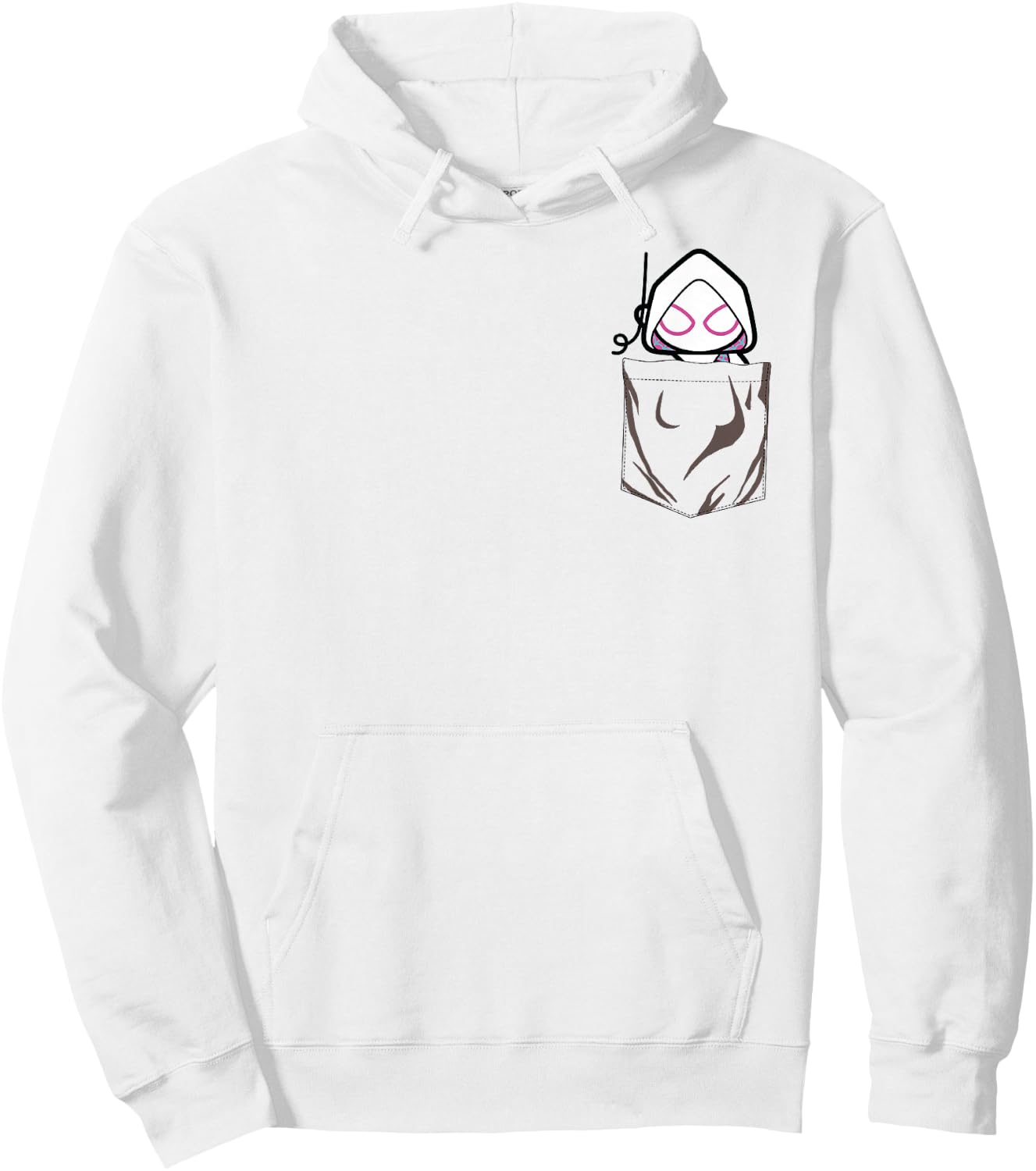 Marvel Spider Gwen Left Chest Hoodie - Hoodie | White
