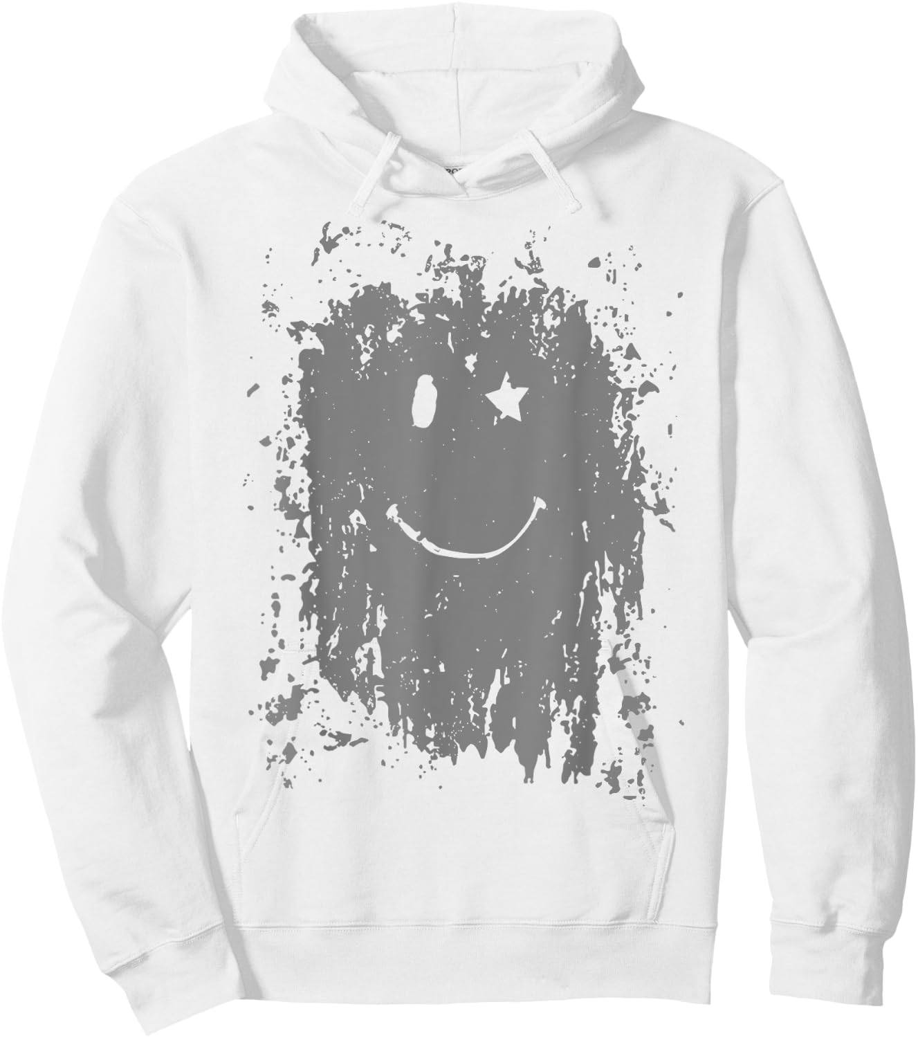 Funny Mud Splatter Face Cool Marathon and Mud Run Hoodie - Hoodie | White