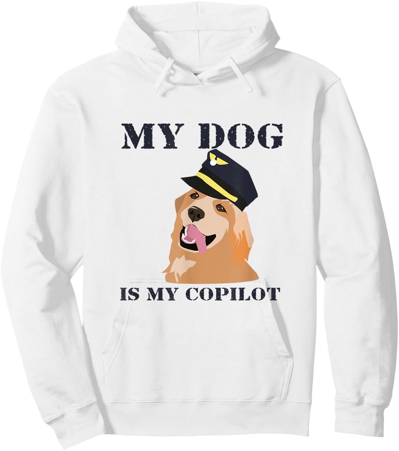 My Dog Is My Copilot | Pilot for Dog Lovers Men Women Kids Hoodie - Hoodie | White