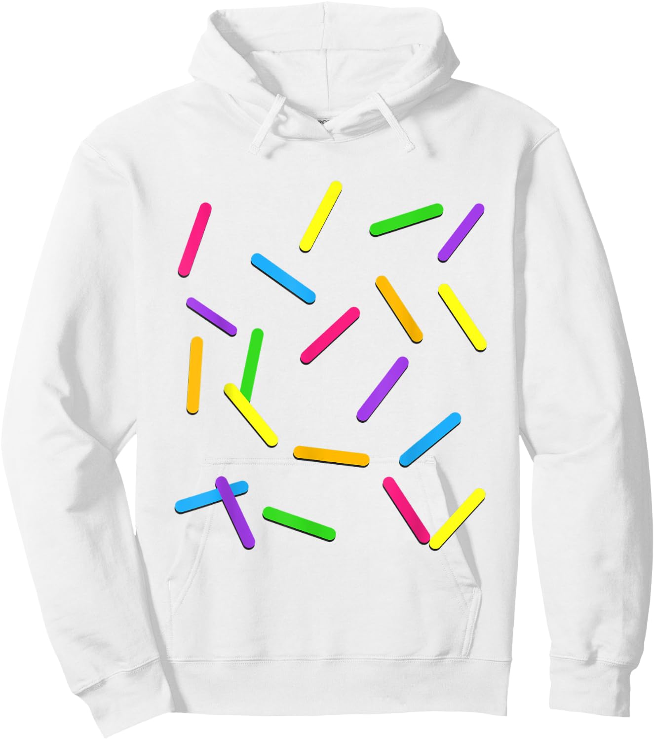 Easy Halloween Costume Ice Cream Rainbow Sprinkles Vanilla Hoodie - Hoodie | White