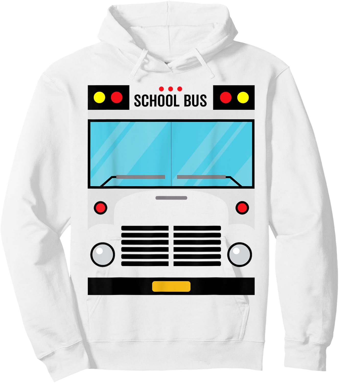 School Bus Costume Simple Halloween Costume Easy Oufit Hoodie - Hoodie | White