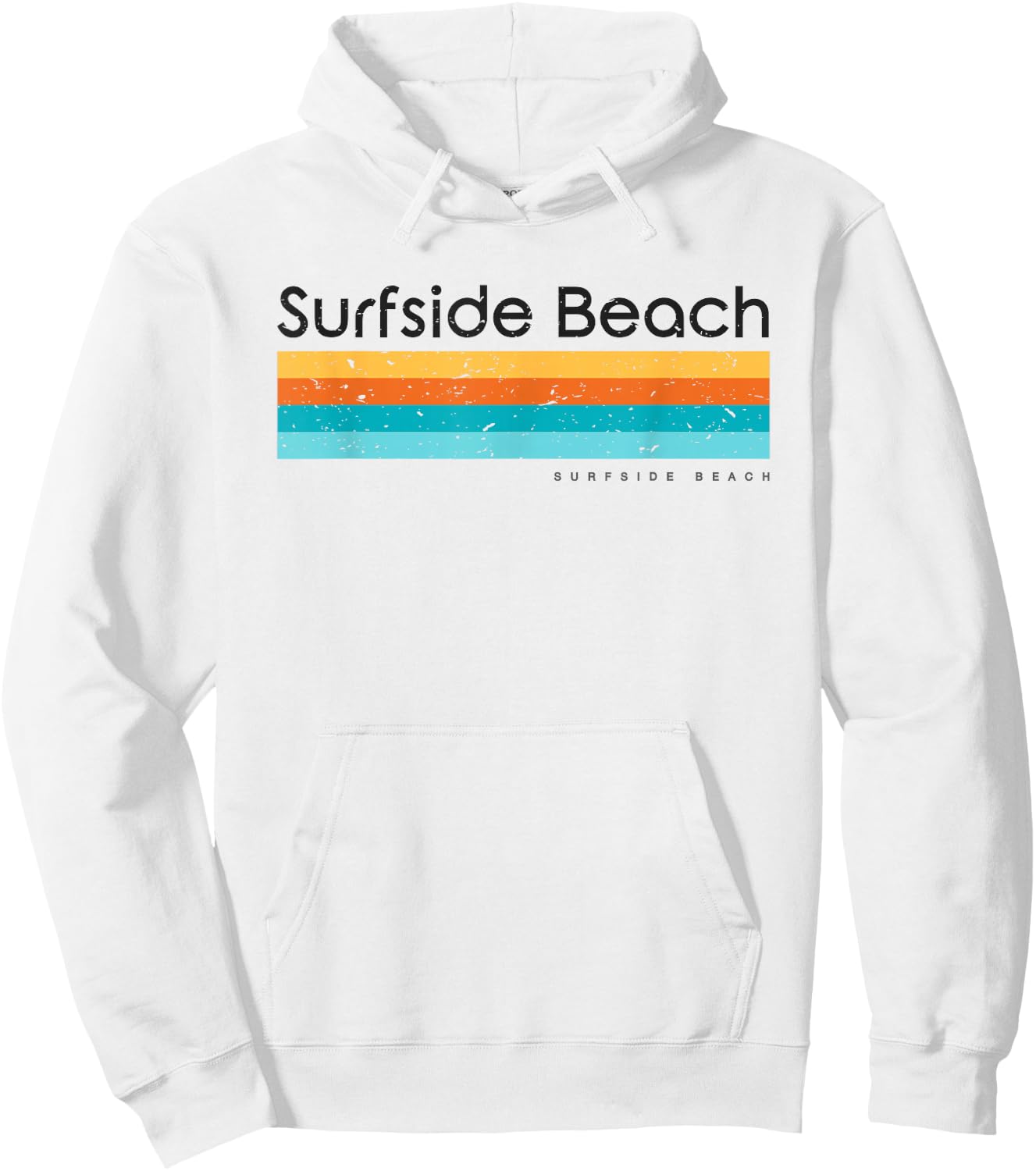 Retro Surfside Beach Vintage Design Hoodie - Hoodie | White