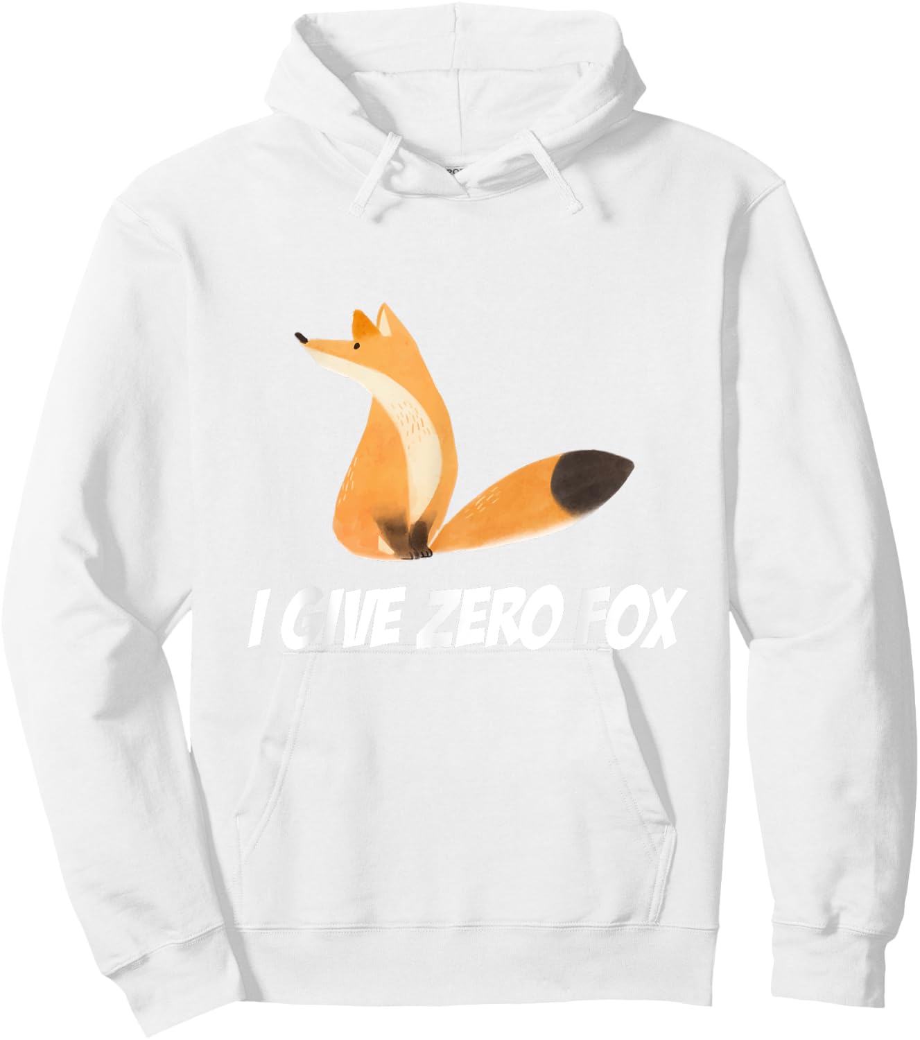 I Give Zero Fox | For Fox Sake Funny Fox Hoodie - Hoodie | White