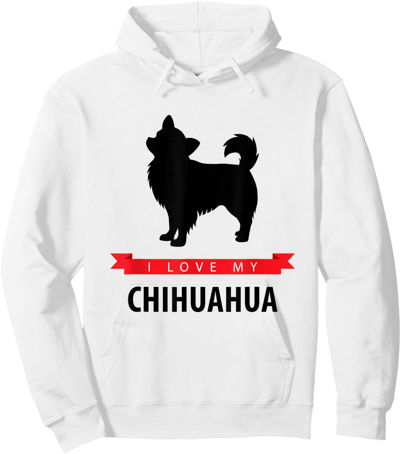I Love My Chihuahua - Longhaired Chihuahua Hoodie - Hoodie | White