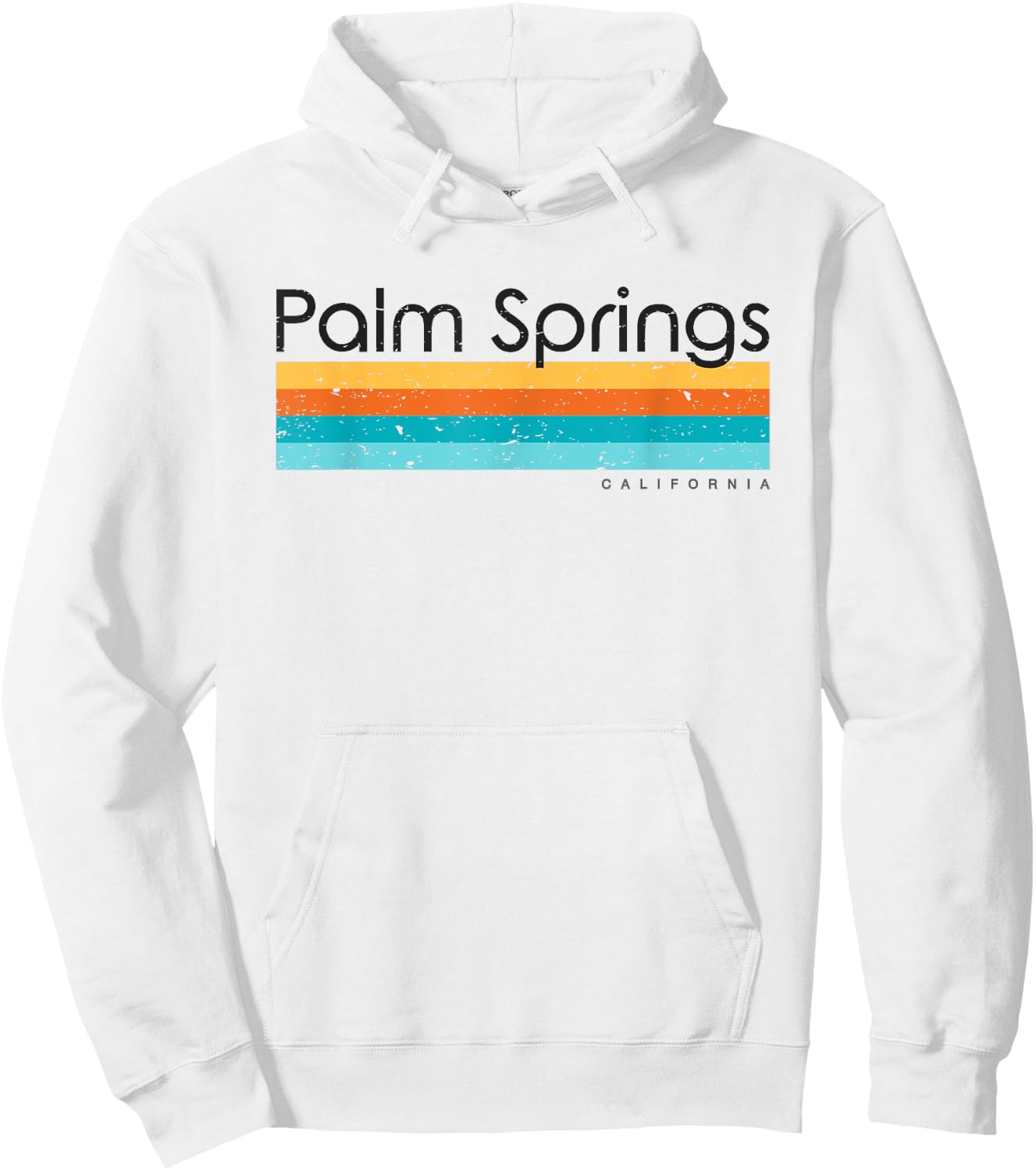 Vintage Palm Springs California CA Retro Design Hoodie - Hoodie | White