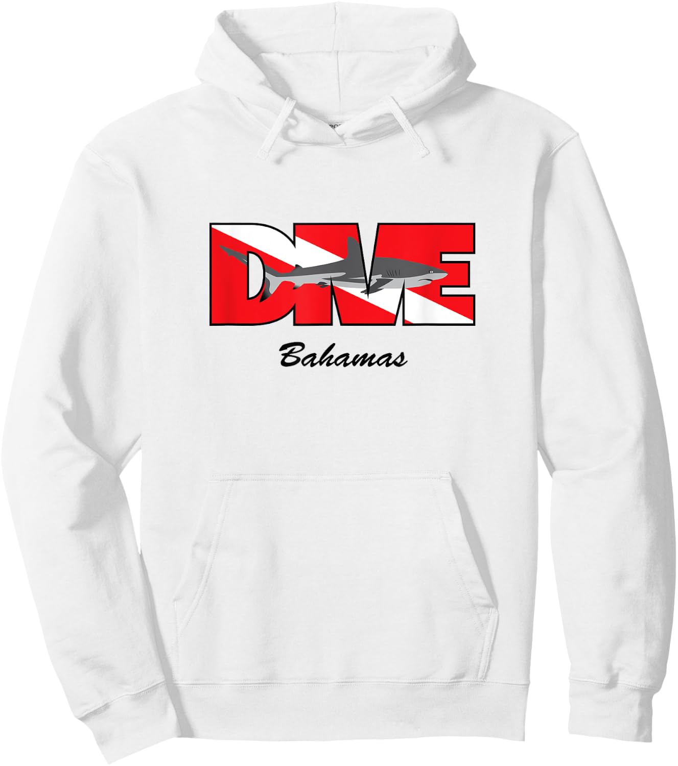 Certified Fish Scuba Dive Reef Shark Bahamas Hoodie - Hoodie | White