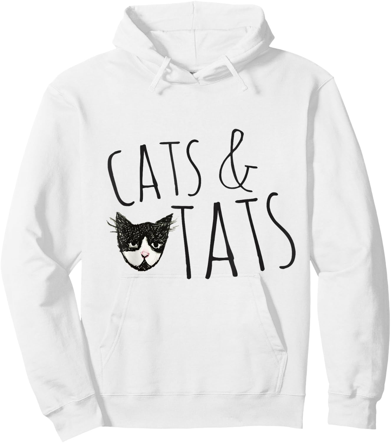 Cat Snugg Cats & Tats Cat Tattoo Lover Hoodie - Hoodie | White