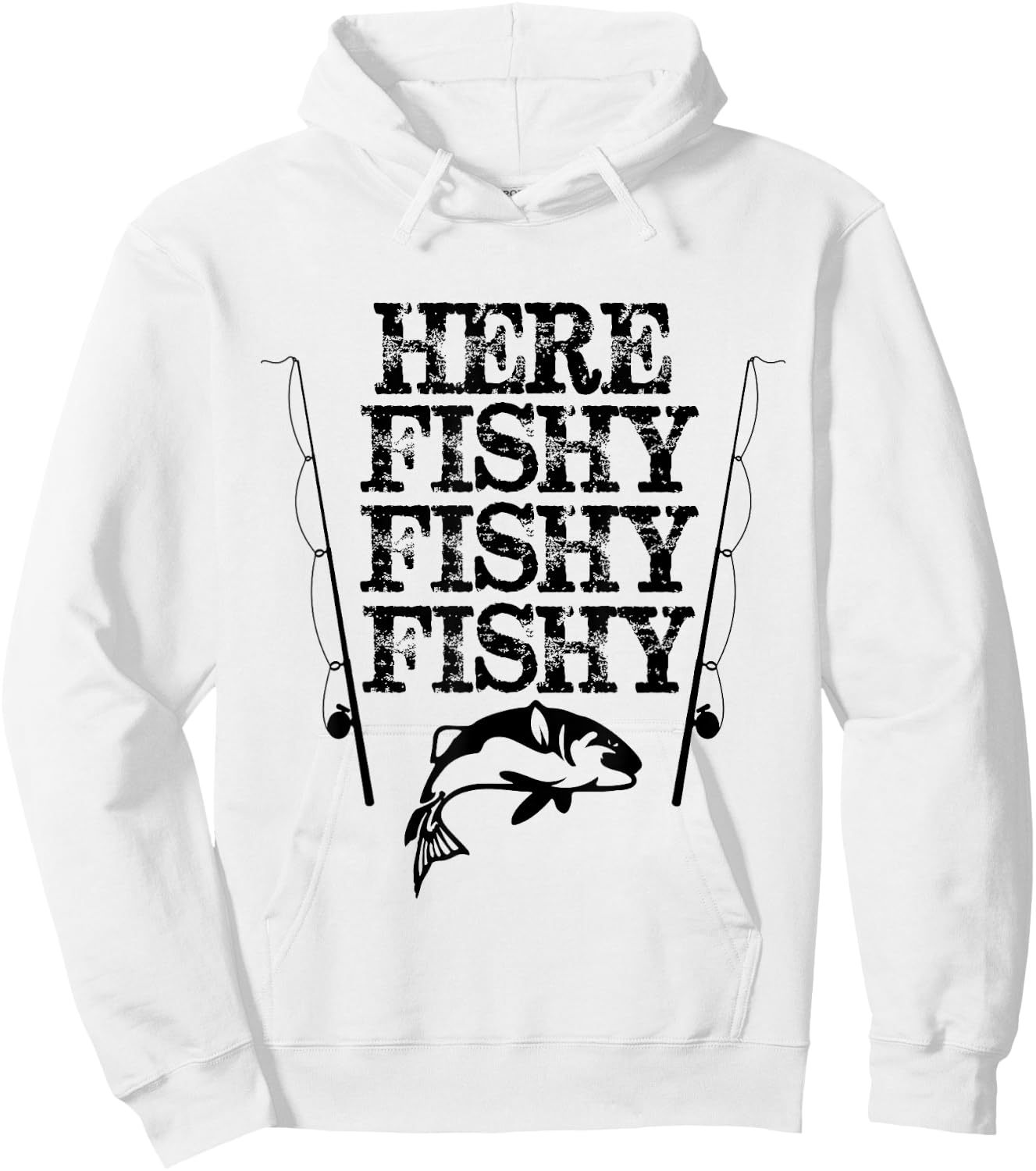 Here Fishy Fishy Fishy Shirt Funny Fishing Humor Hoodie - Hoodie | White