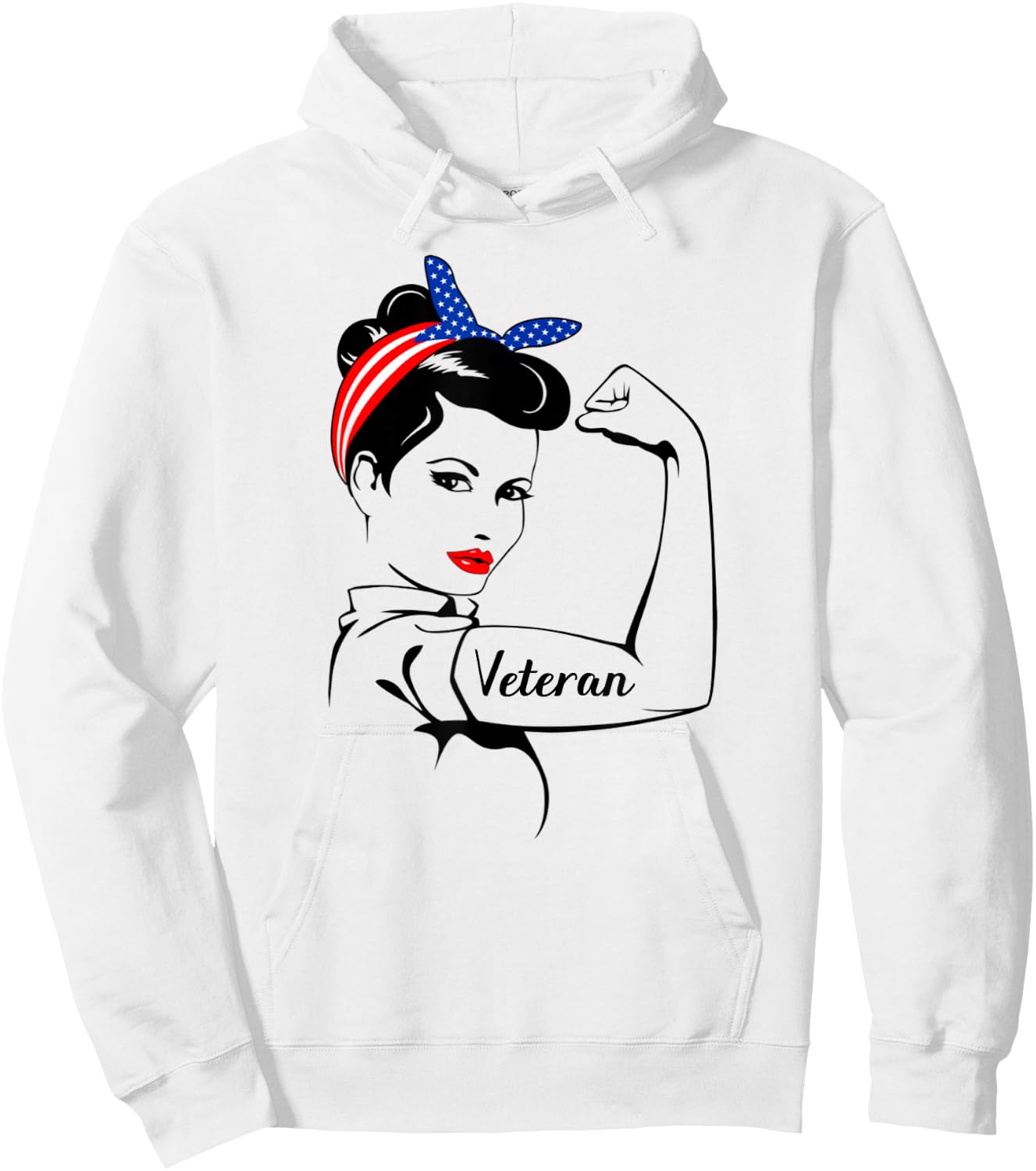 Veteran Rosie The Riveter T Shirt Veterans Hoodie - Hoodie | White