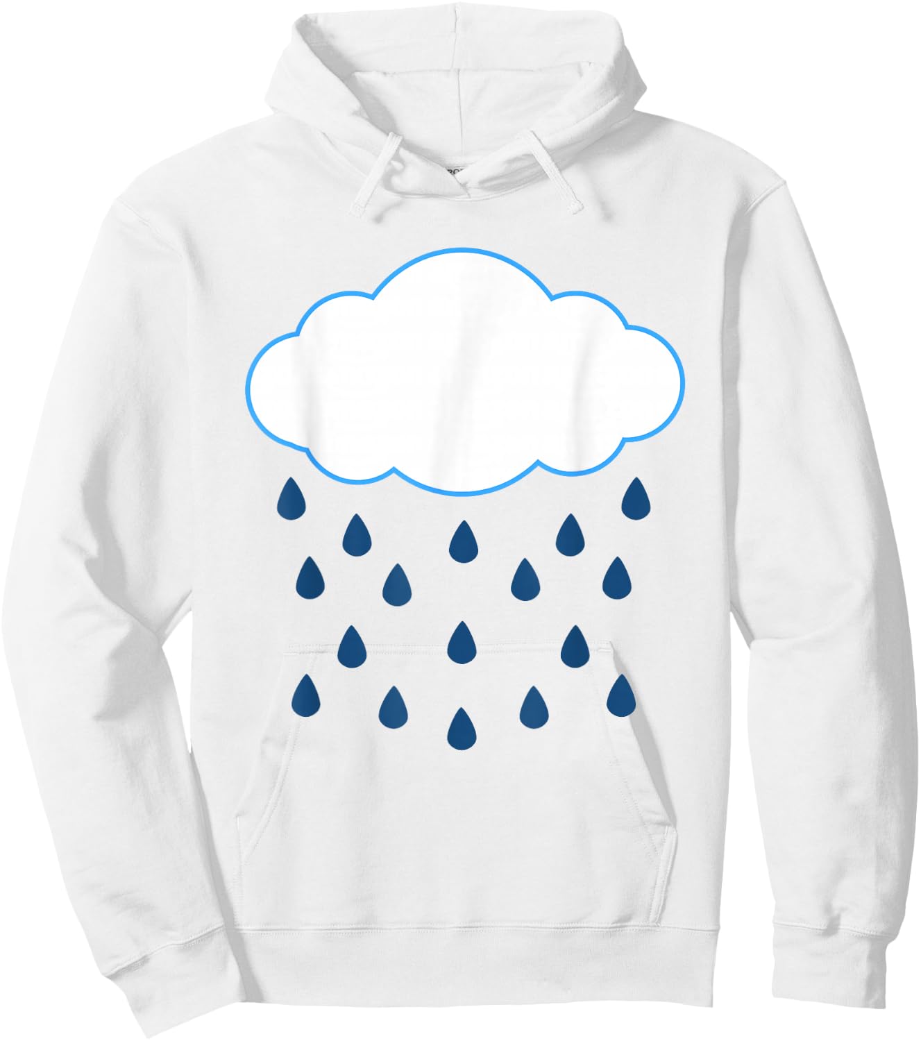 White Clouds Rain Drop Costume Christmas Halloween Hoodie - Hoodie | White