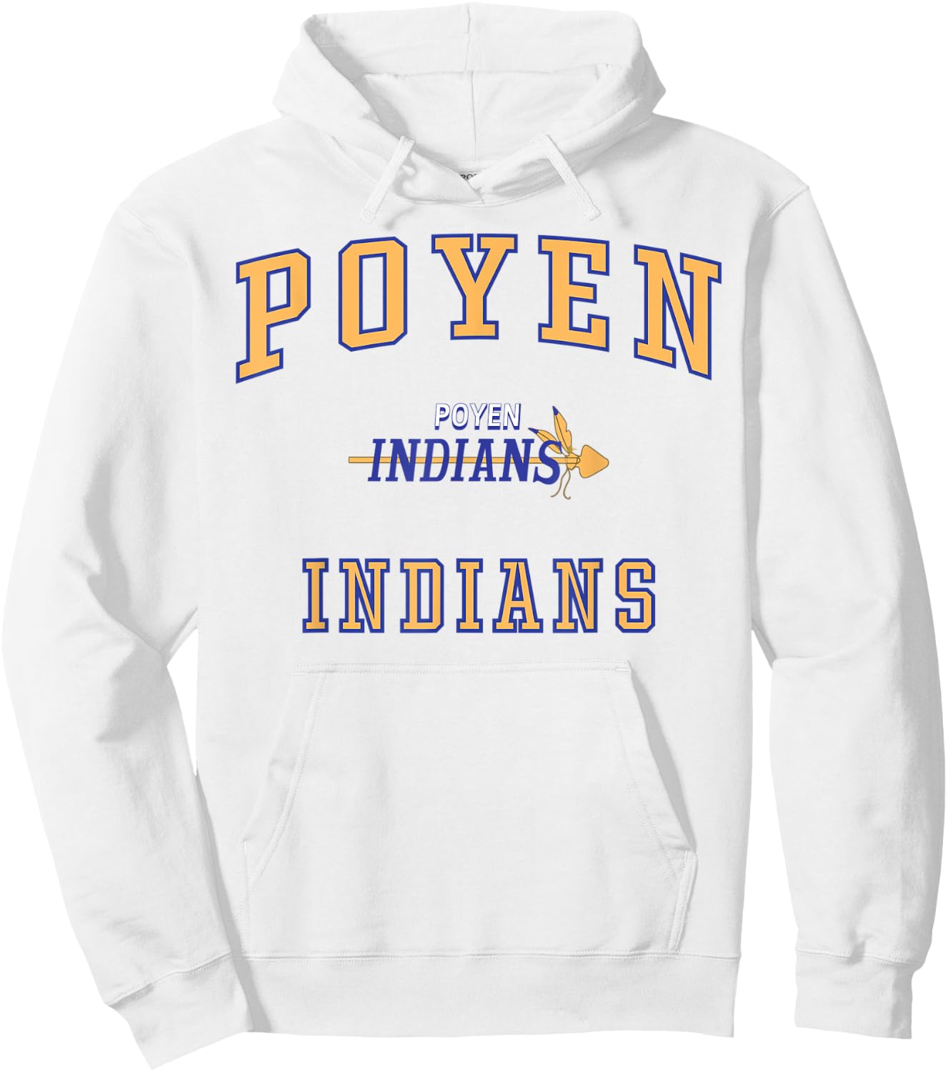 Poyen High School Indians C1 Hoodie - Hoodie | White