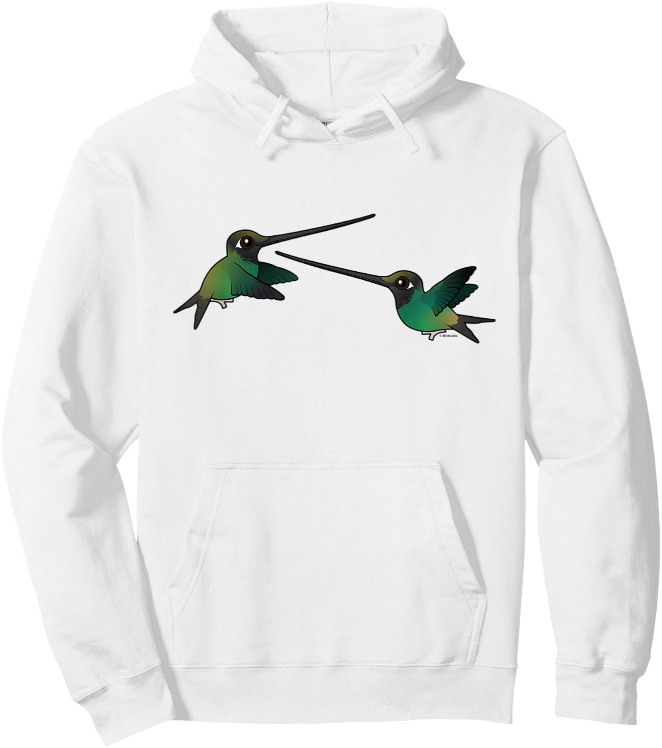 En Garde! Funny Sword-billed Hummingbirds in Battle Gift Hoodie - Hoodie | White