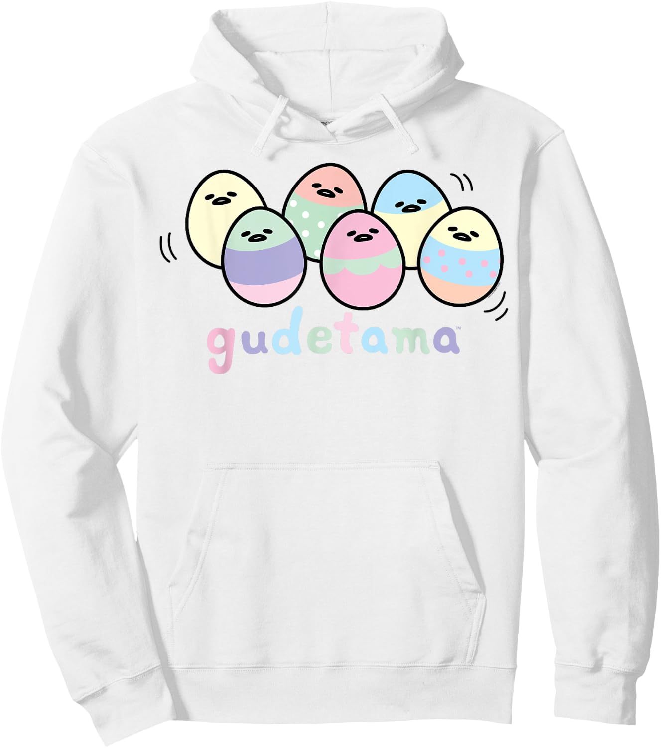 Gudetama Decorated Easter Egg Shirt Hoodie - Hoodie | White