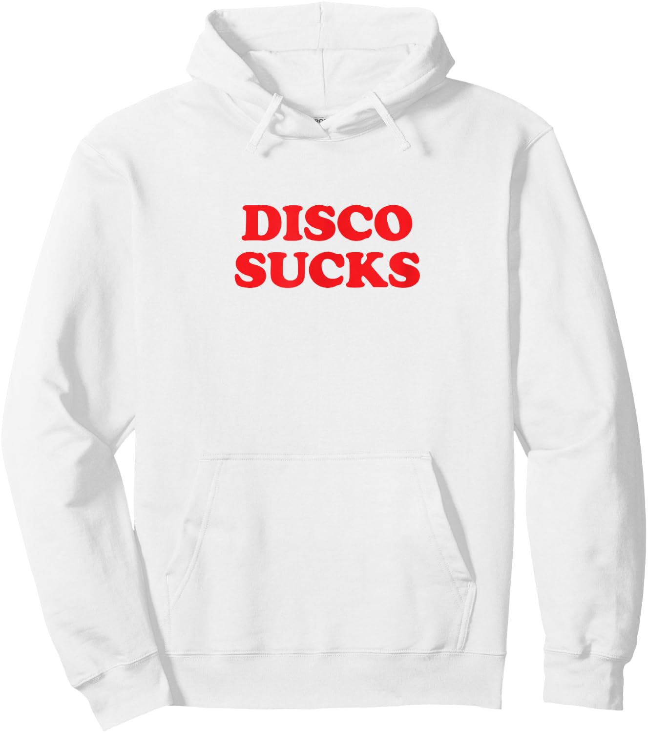 Disco Sucks Shirt Red and White Vintage Slogan Hoodie - Hoodie | White